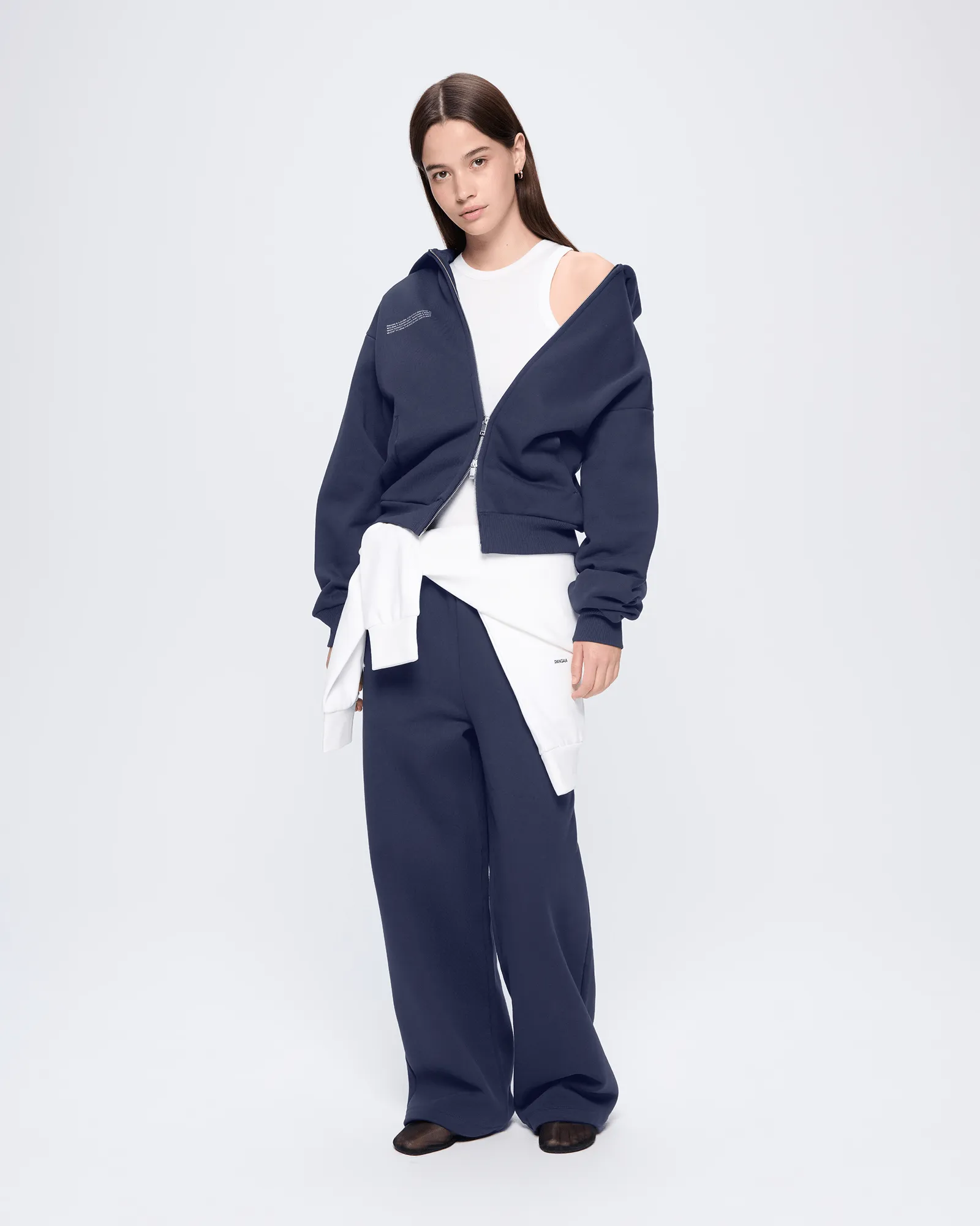 Womens 365 Heavyweight Straight Leg Track Pants—Navy sold by Pangaia