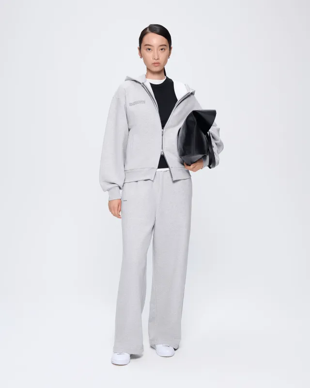 Womens 365 Heavyweight Straight Leg Track Pants—Grey Marl sold by Pangaia