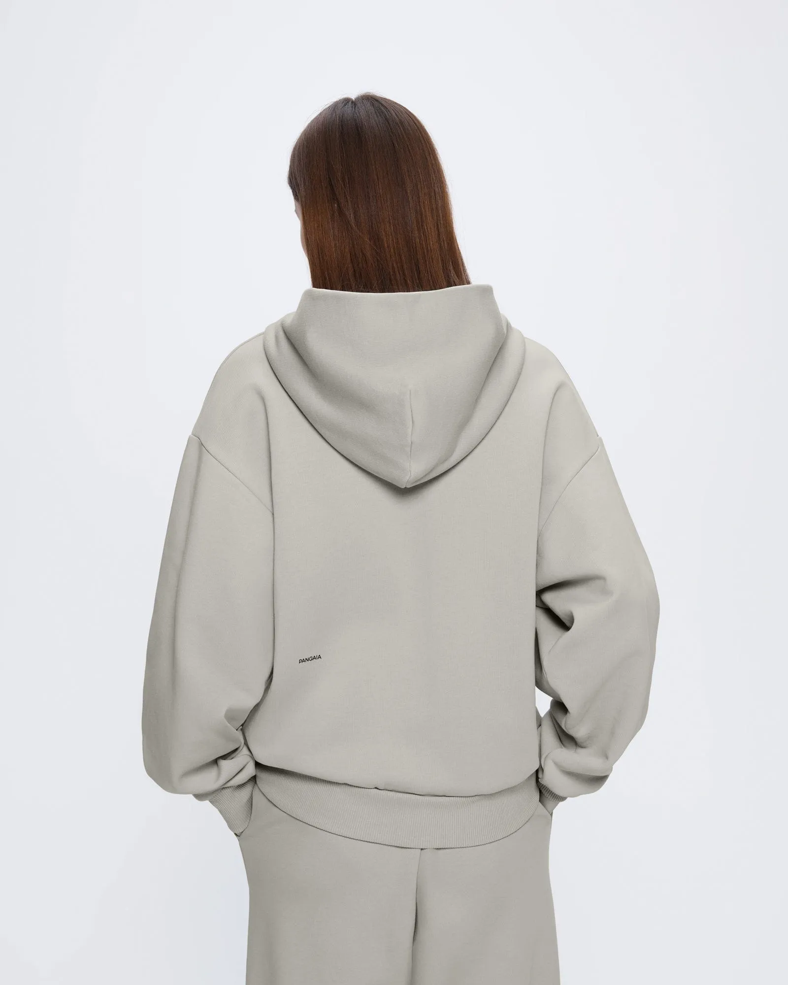 Womens 365 Heavyweight Two-Way Zip-Through Hoodie—Stone sold by Pangaia product image thumbnail 5