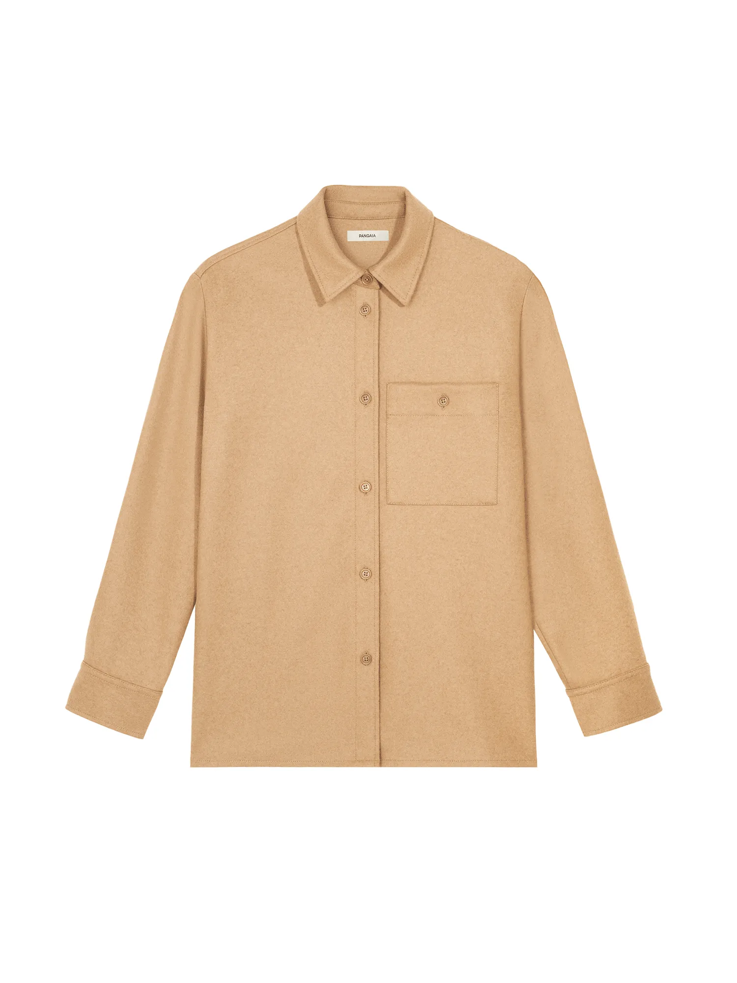 Womens Recycled Wool Long-Sleeve Shirt—Desert Camel sold by Pangaia product image thumbnail 2