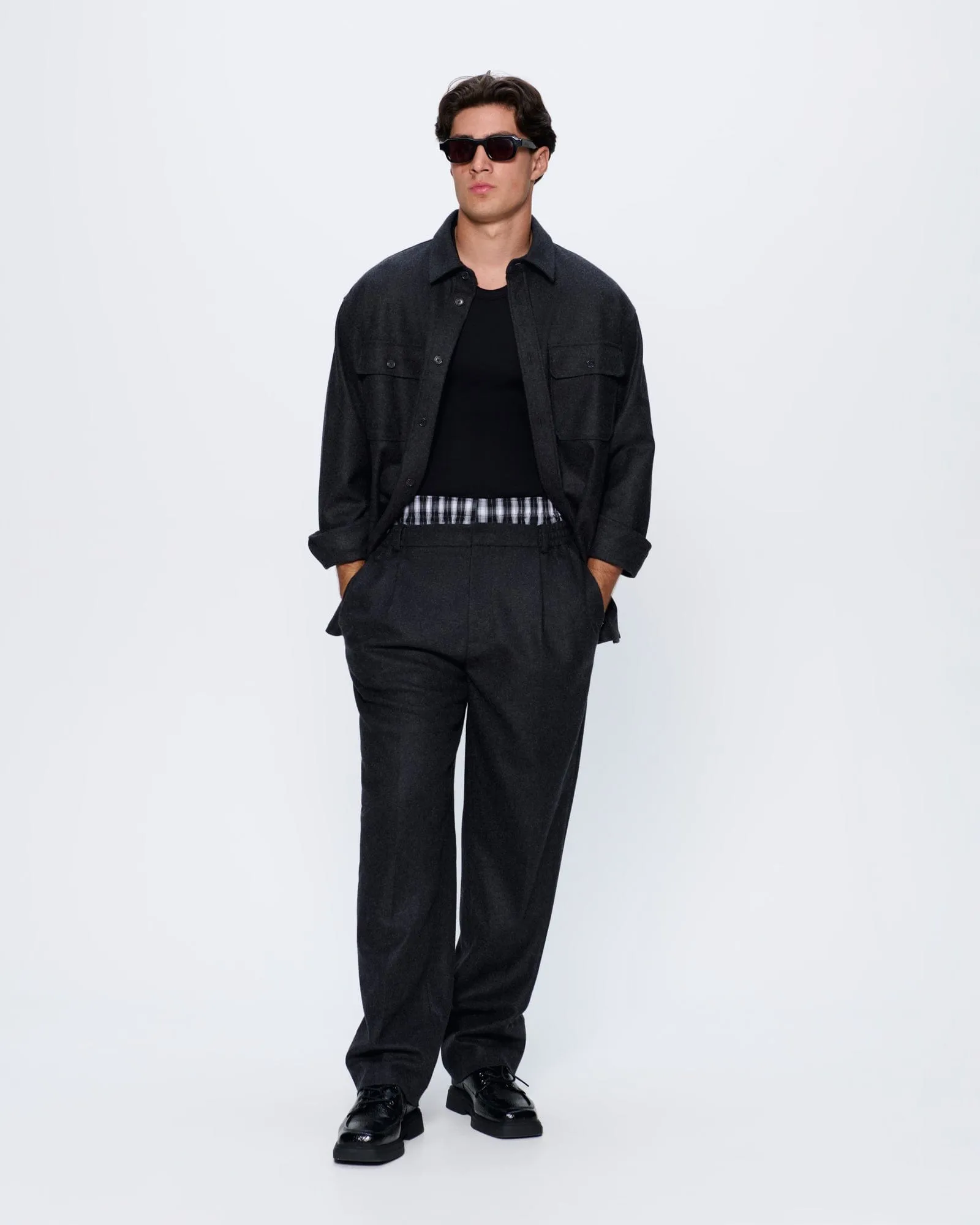 Archive Mens Recycled Wool Trousers—Mercury Grey sold by Pangaia
