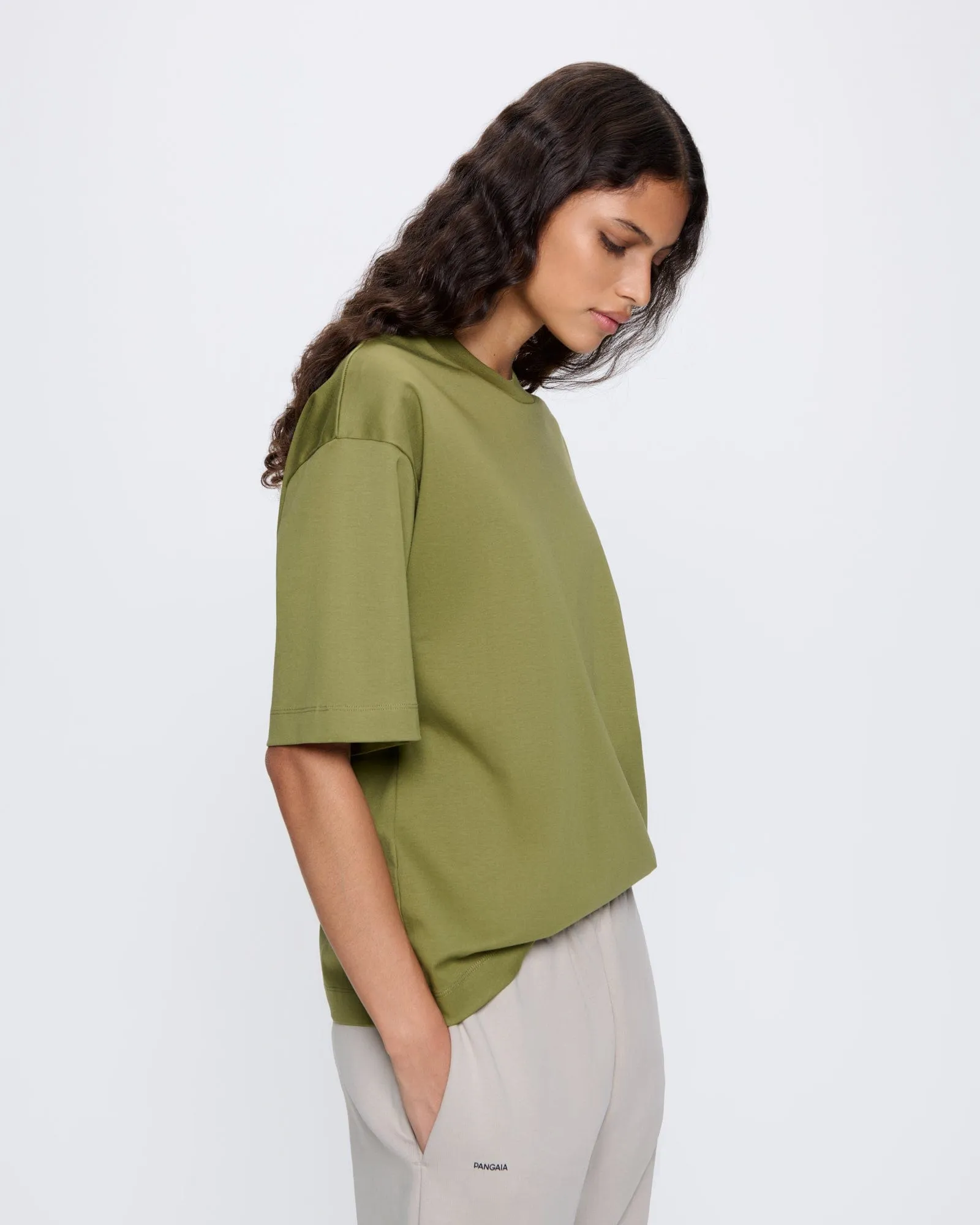 Archive Womens DNA Oversized T-Shirt—highland green sold by Pangaia product image thumbnail 3