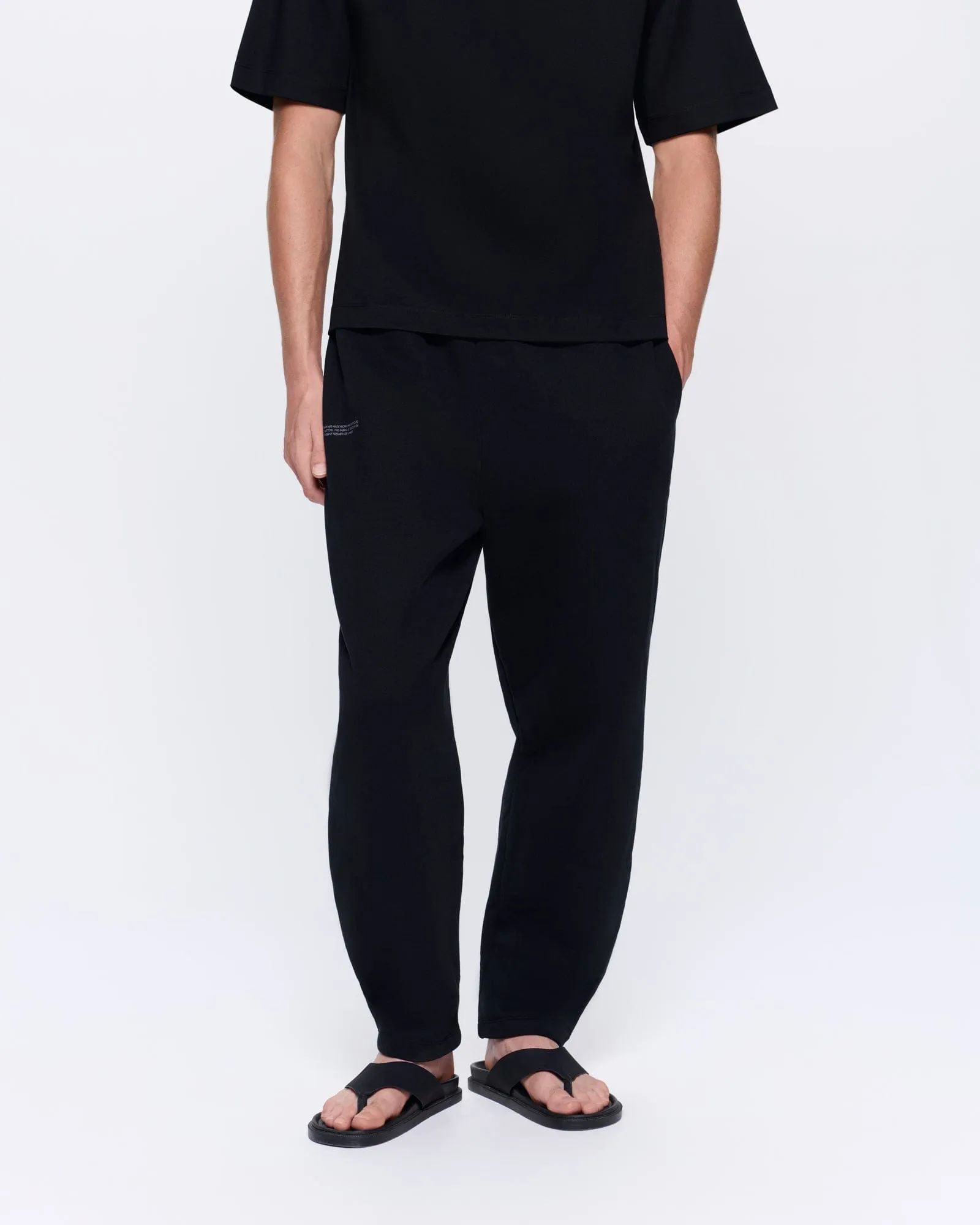 Mens Heavyweight Barrel-Leg Track Pants—black sold by Pangaia product image thumbnail 3