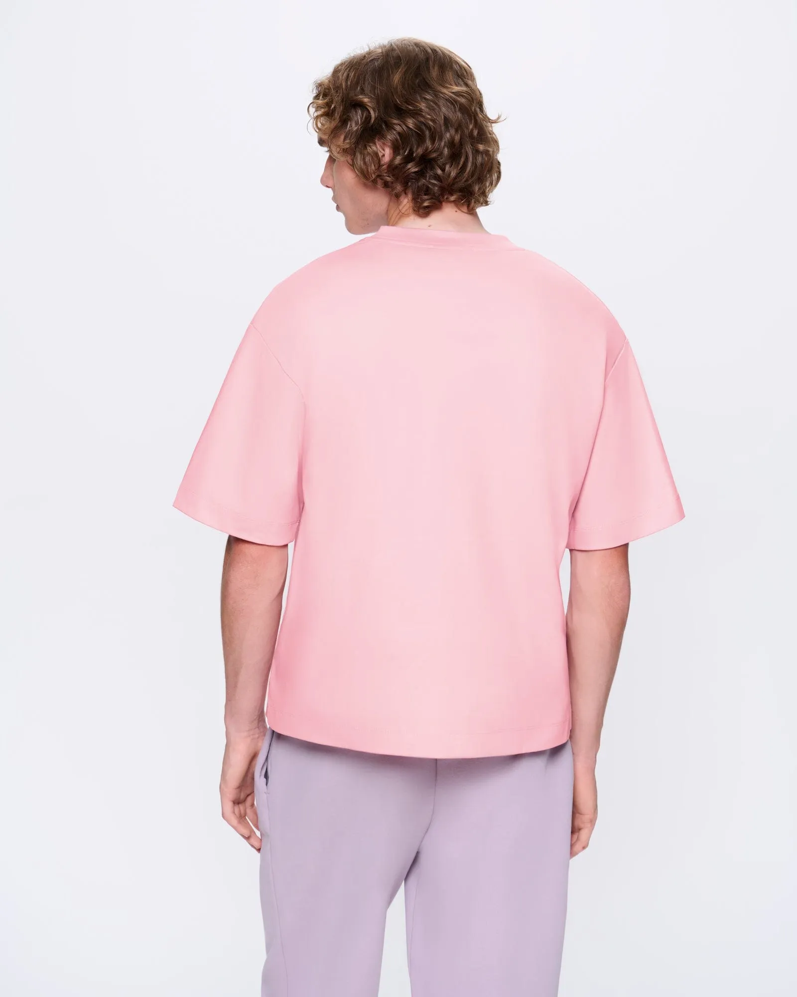Archive Mens Interlock Oversized T-Shirt—Sakura Pink sold by Pangaia product image thumbnail 5