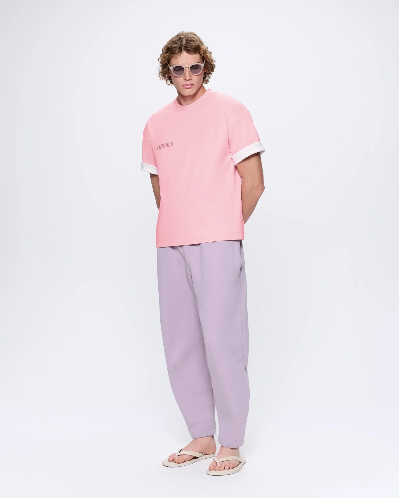 Archive Mens Interlock Oversized T-Shirt—Sakura Pink sold by Pangaia product image thumbnail 3