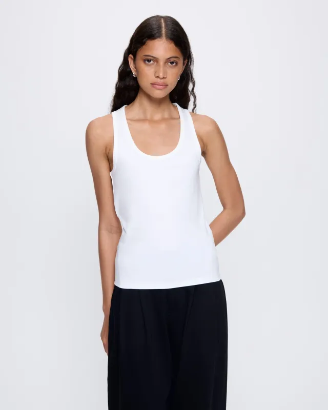 Womens Interlock Tank Top—Off-White sold by Pangaia