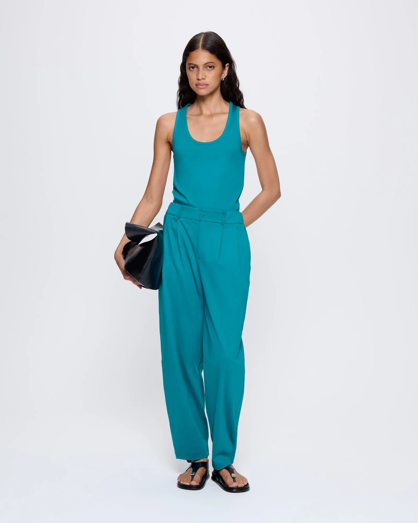 Womens Interlock Tank Top—Malachite Green sold by Pangaia product image thumbnail 3