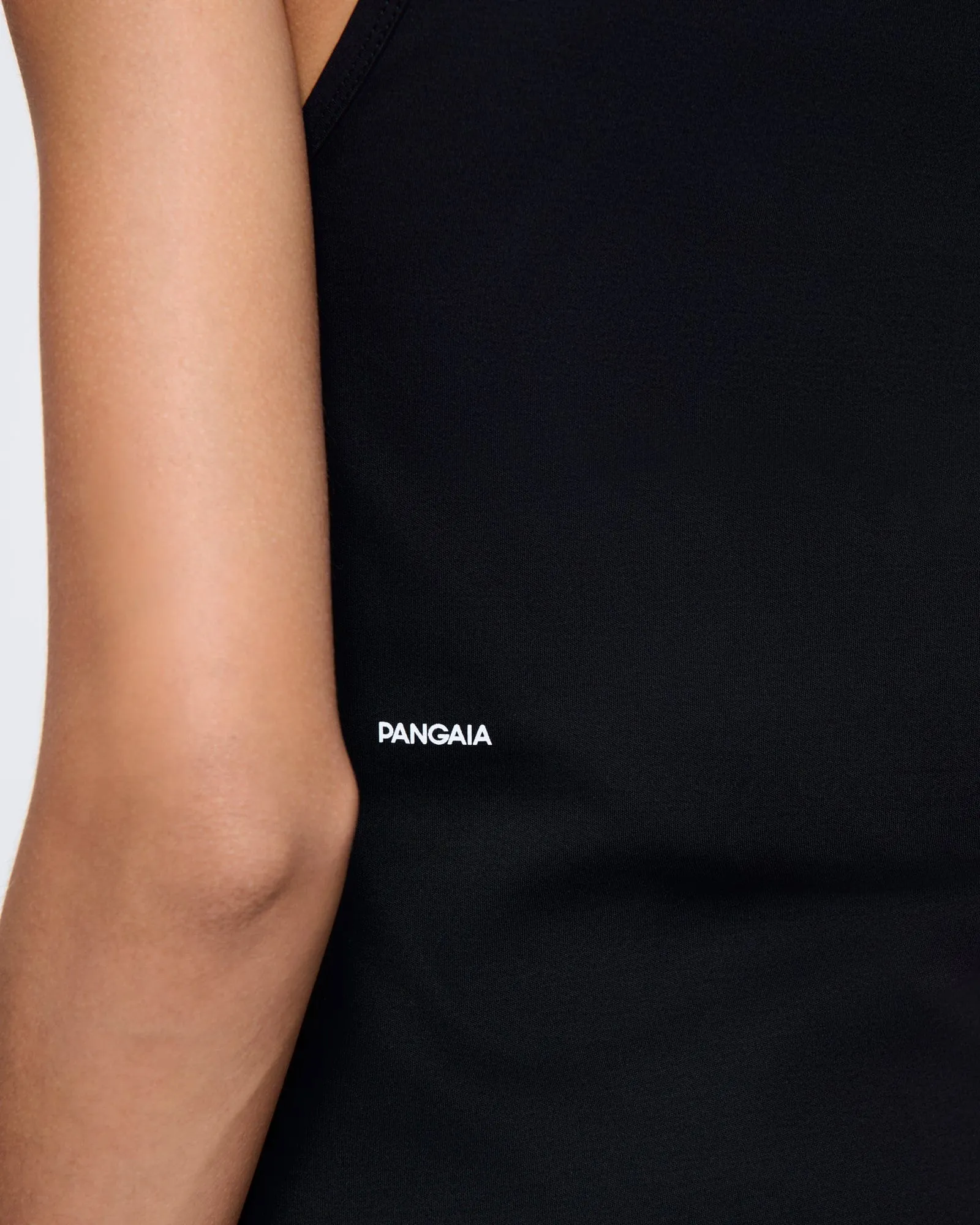 Archive Womens Interlock Tank Top—Black sold by Pangaia product image thumbnail 5