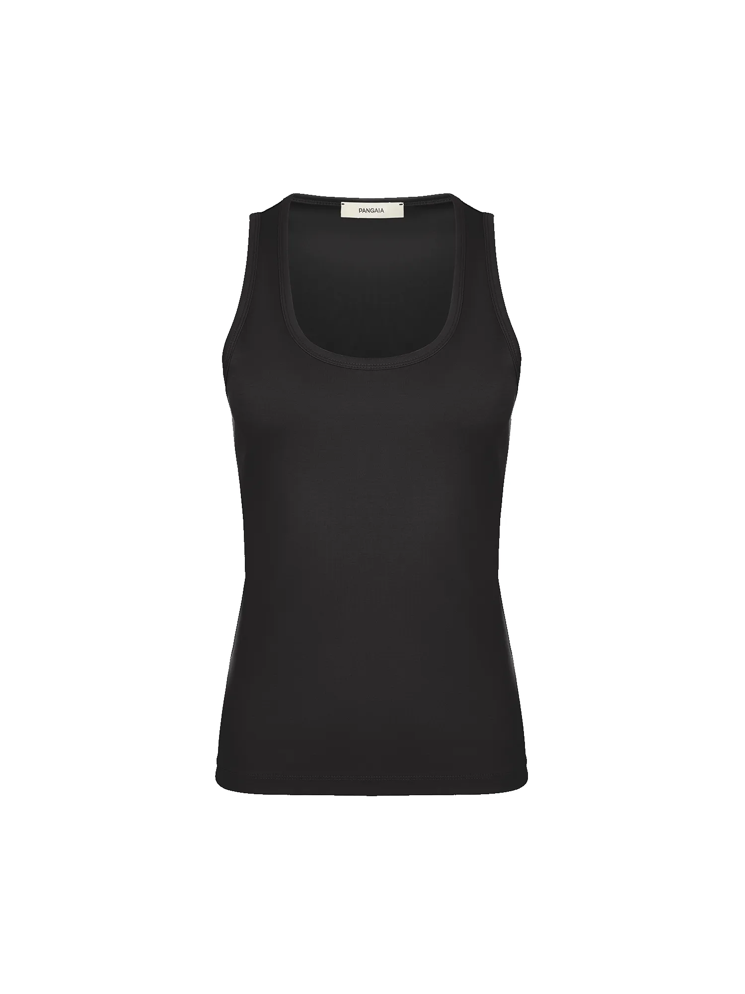 Archive Womens Interlock Tank Top—Black sold by Pangaia product image thumbnail 2