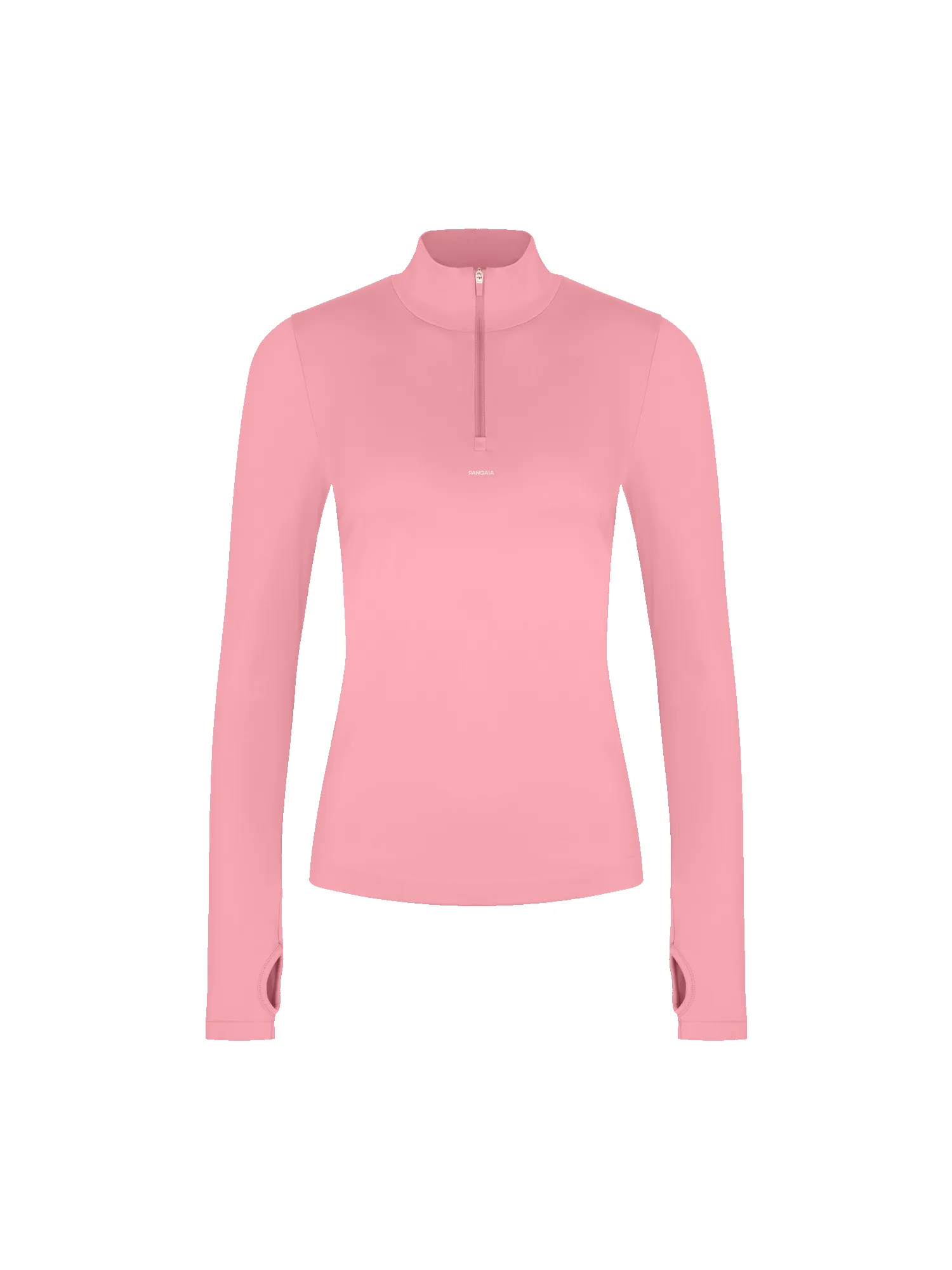 Womens 99% Bio-Based Zipped Long Sleeve Top—Dewy Rose sold by Pangaia product image thumbnail 2