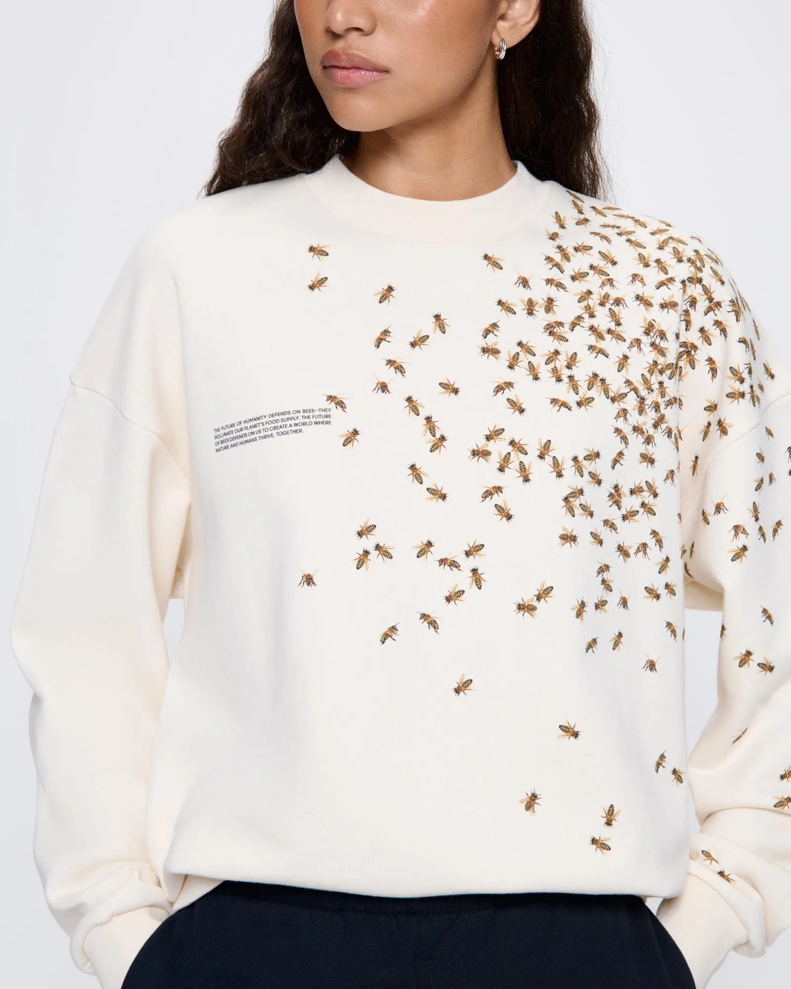 Womens Bee:Wild Sweatshirt—undyed sold by Pangaia product image thumbnail 5