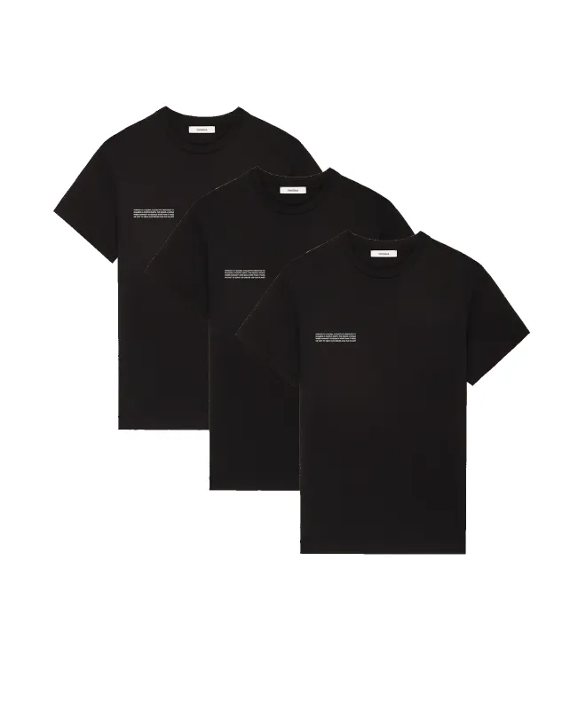 Mens 365 Lightweight T-shirt Bundle—Black sold by Pangaia