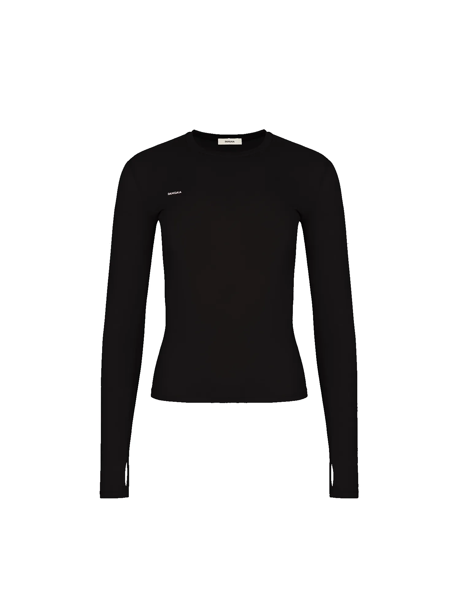 Archive Womens 365 Cotton-Stretch Long-Sleeved Top—Black sold by Pangaia