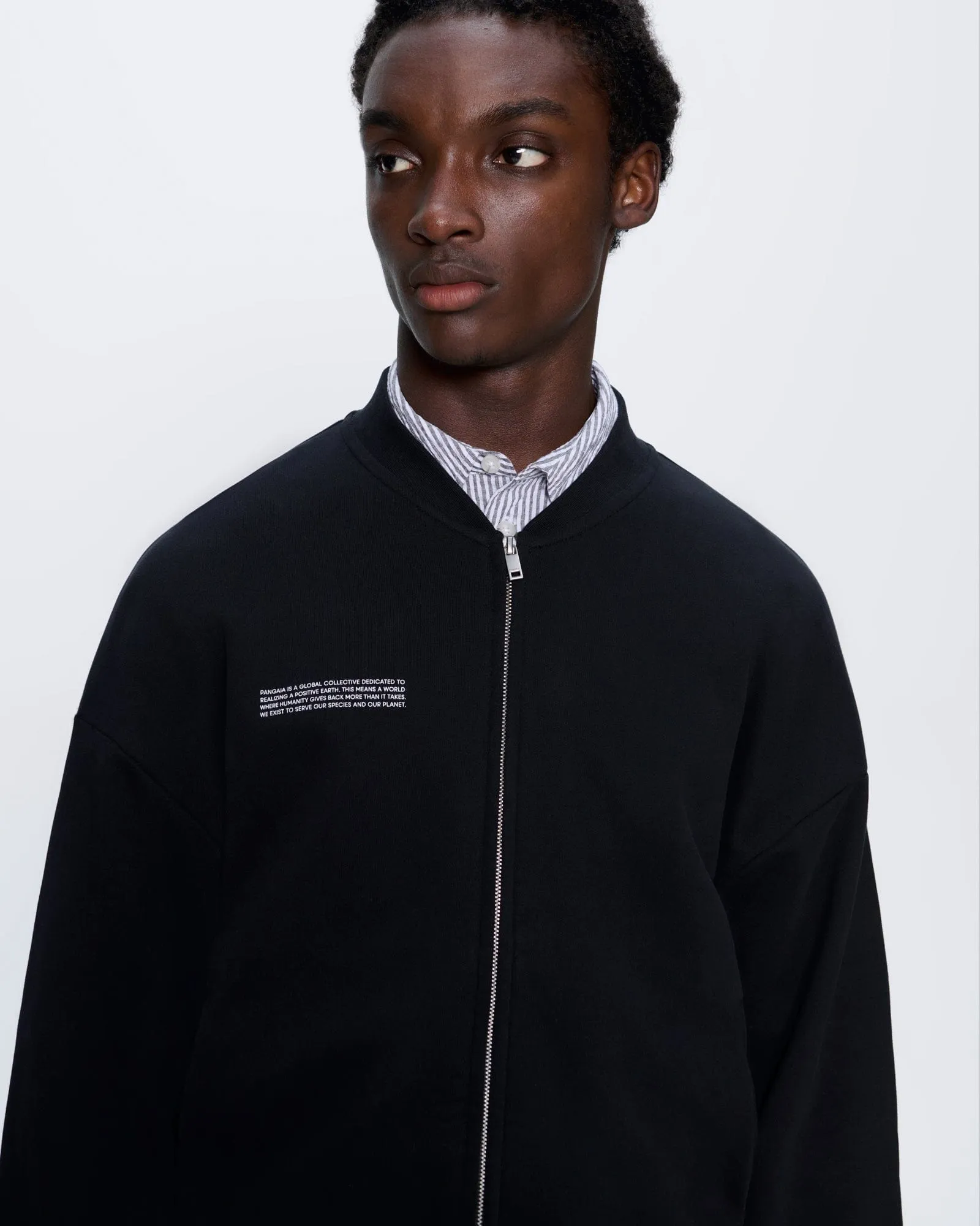 Mens 365 Midweight Bomber Jacket—Black sold by Pangaia product image thumbnail 4