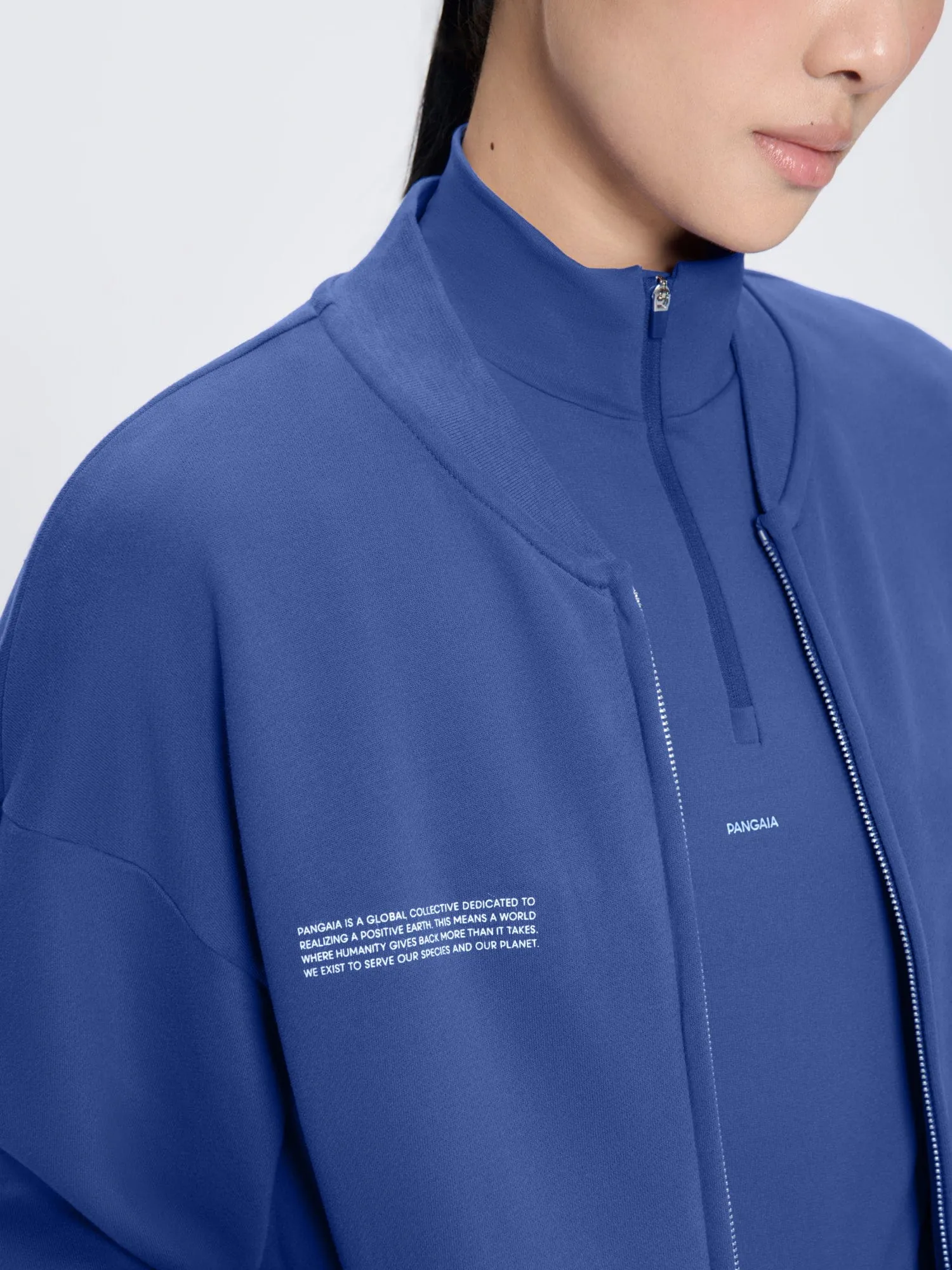 Womens 365 Midweight Bomber Jacket—Gaia Blue sold by Pangaia product image thumbnail 3