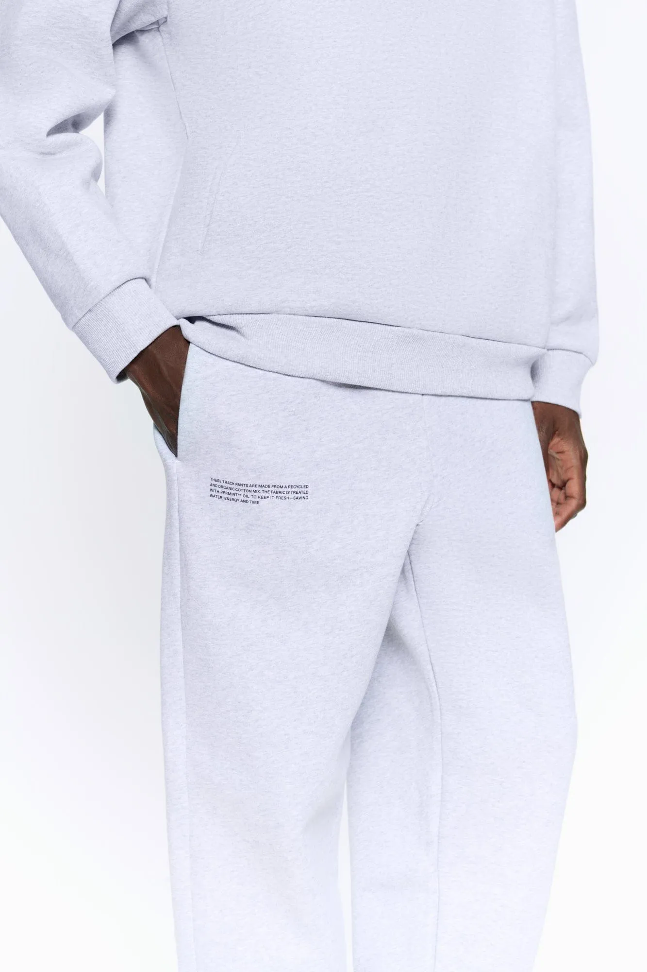 Mens 365 Heavyweight Track Pants—grey marl sold by Pangaia product image thumbnail 4