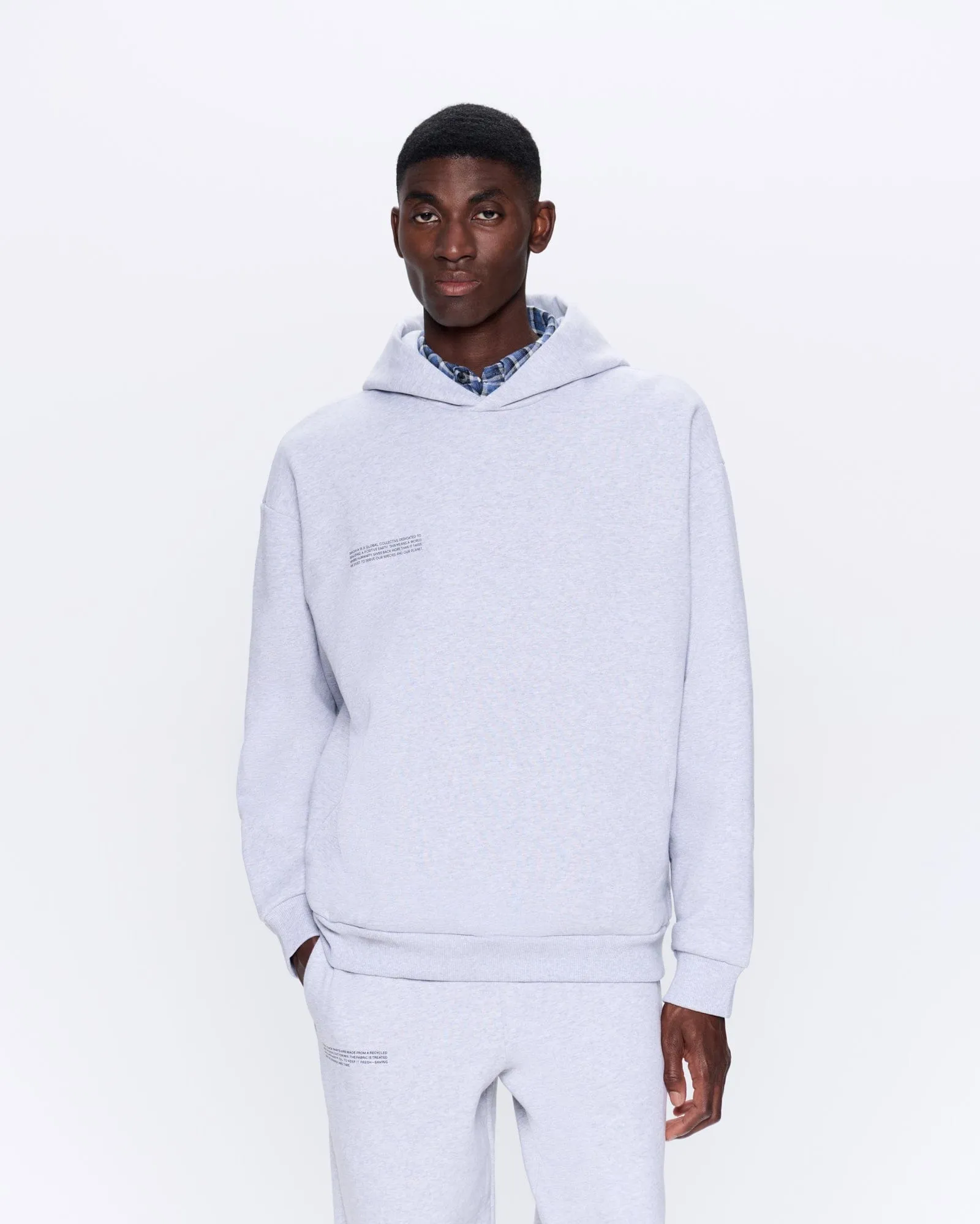 Mens 365 Heavyweight Hoodie—grey marl sold by Pangaia