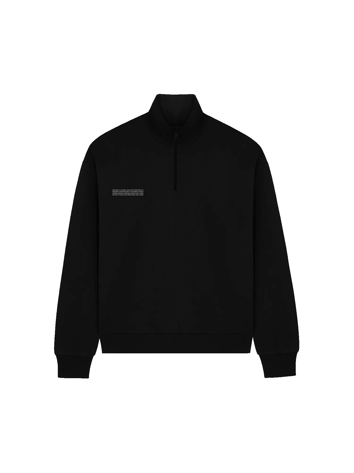 Mens DNA Double Jersey Half Zip Sweatshirt—black sold by Pangaia product image thumbnail 2