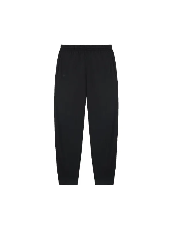 Womens Recycled Wool Jersey Barrel-Leg Track Pants—black sold by Pangaia