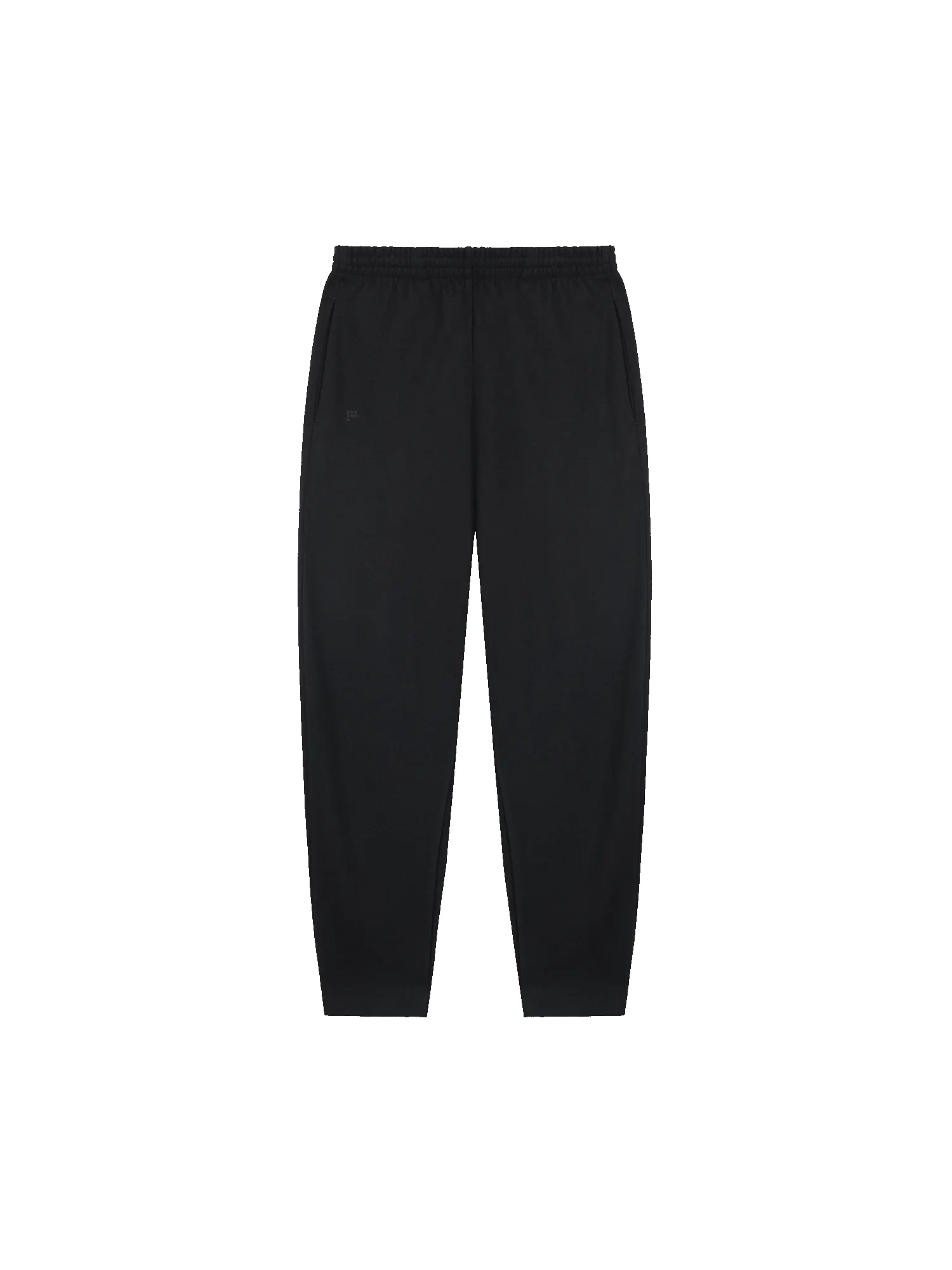 Womens Recycled Wool Jersey Barrel-Leg Track Pants—black sold by Pangaia