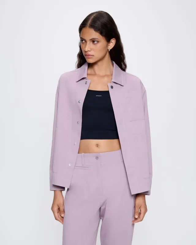 Women's DNA Utility Jacket—raisin purple sold by Pangaia