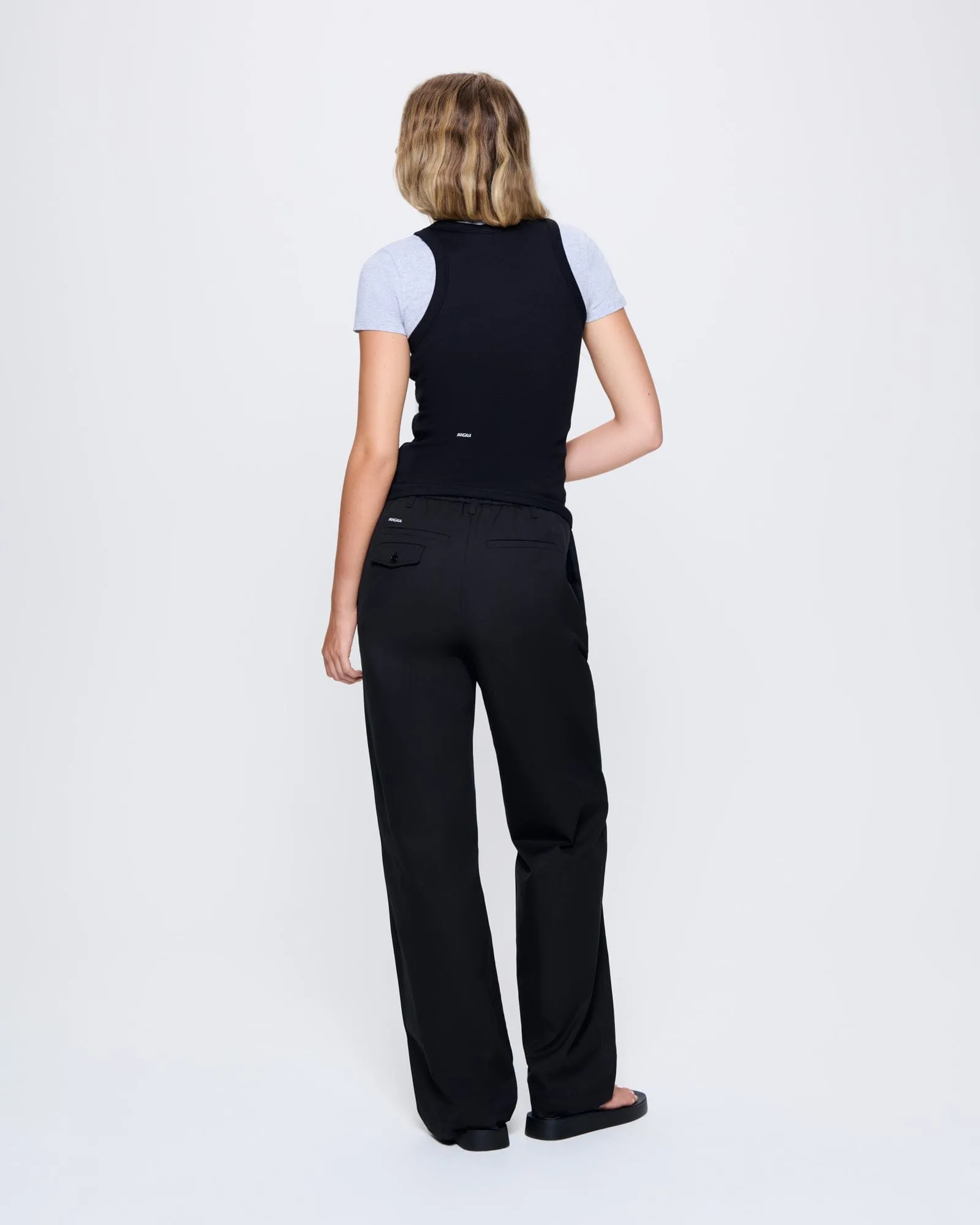 Archive Womens DNA Straight Leg Trousers—black sold by Pangaia product image thumbnail 4