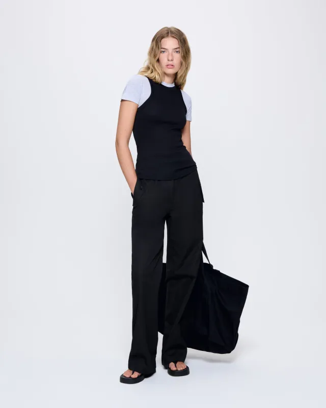 Womens DNA Straight Leg Trousers—black sold by Pangaia