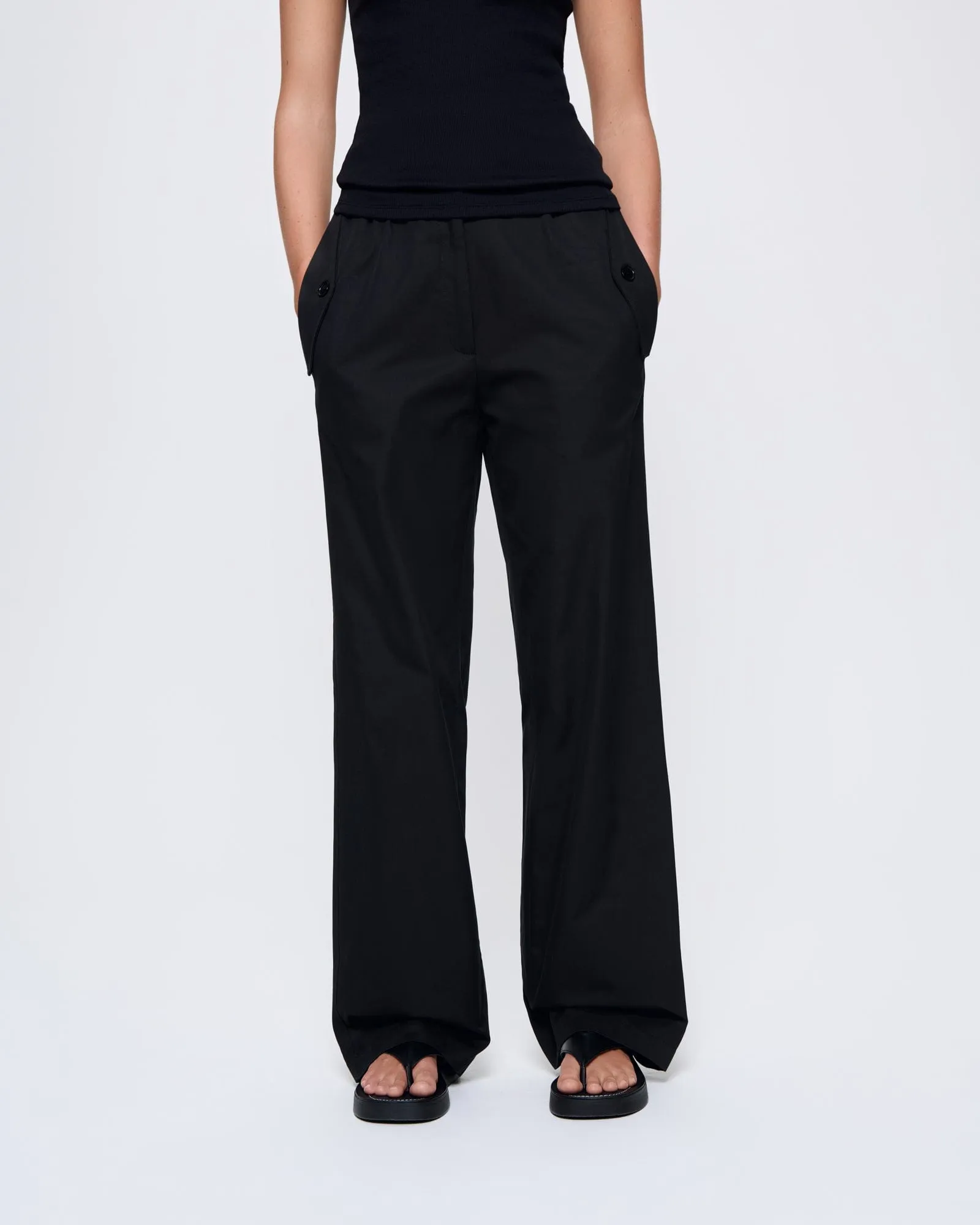 Archive Womens DNA Straight Leg Trousers—black sold by Pangaia product image thumbnail 3