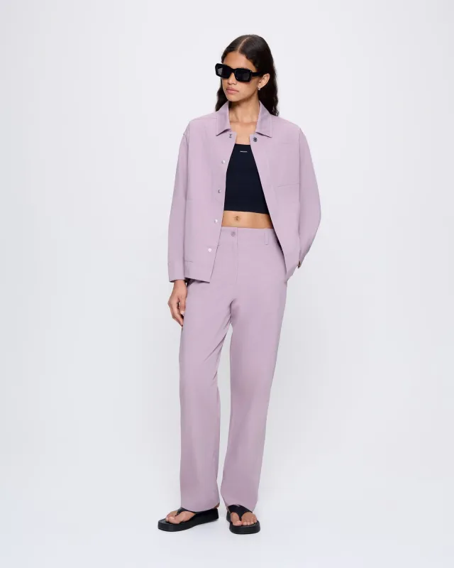 Womens DNA Utility Trousers—raisin purple sold by Pangaia
