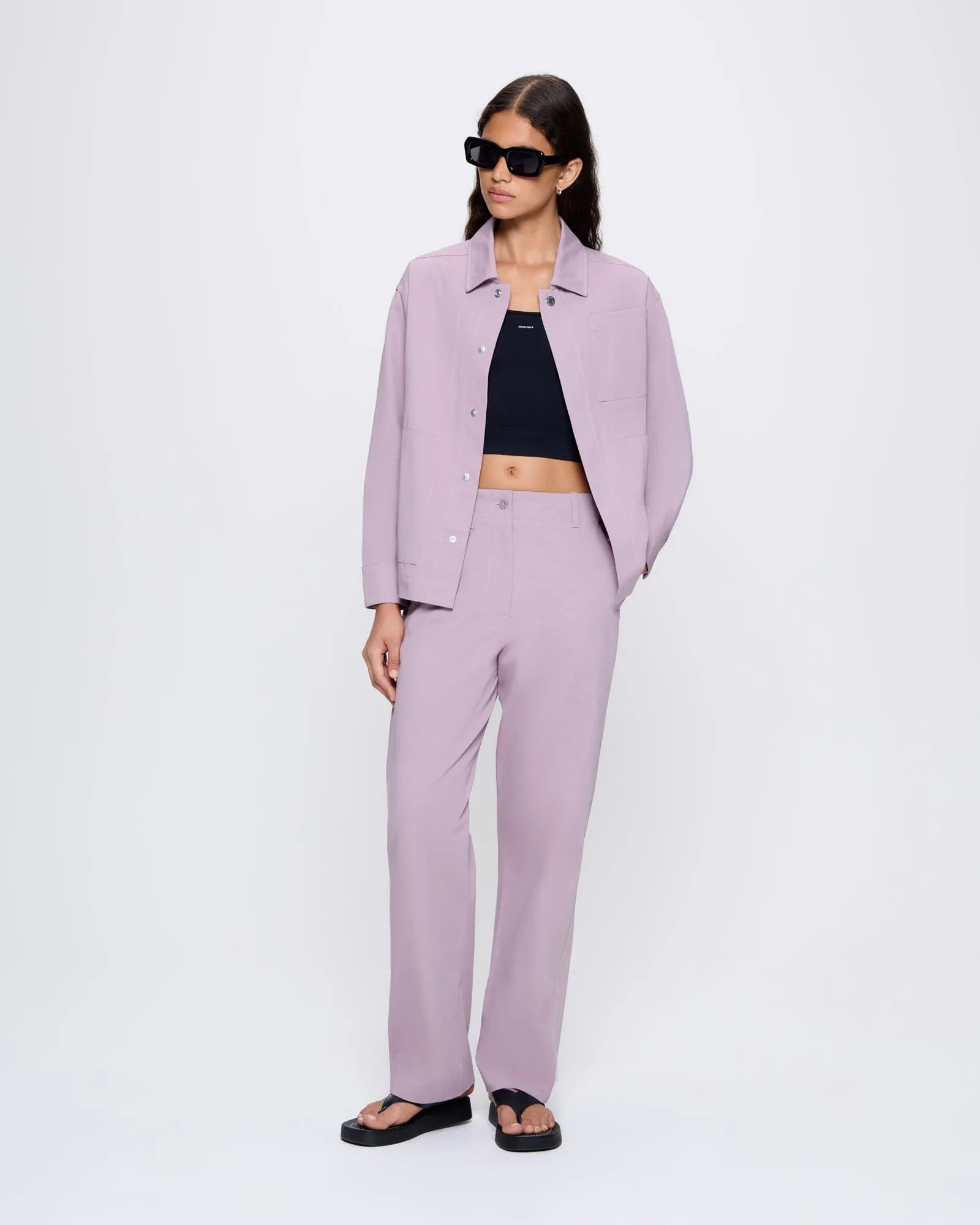 Archive Womens DNA Utility Trousers—raisin purple sold by Pangaia