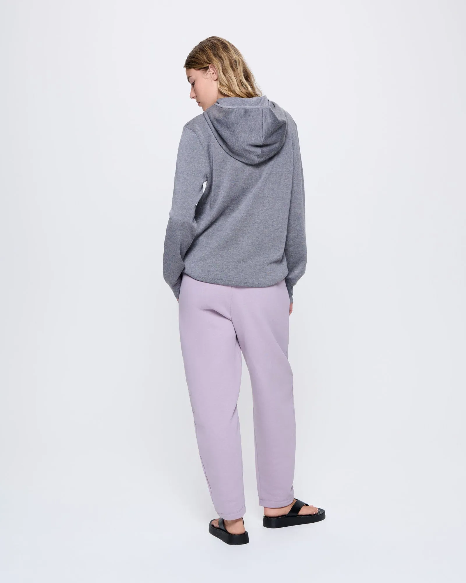 Archive Womens Regenerative Merino Wool Hoodie—grey marl sold by Pangaia product image thumbnail 5