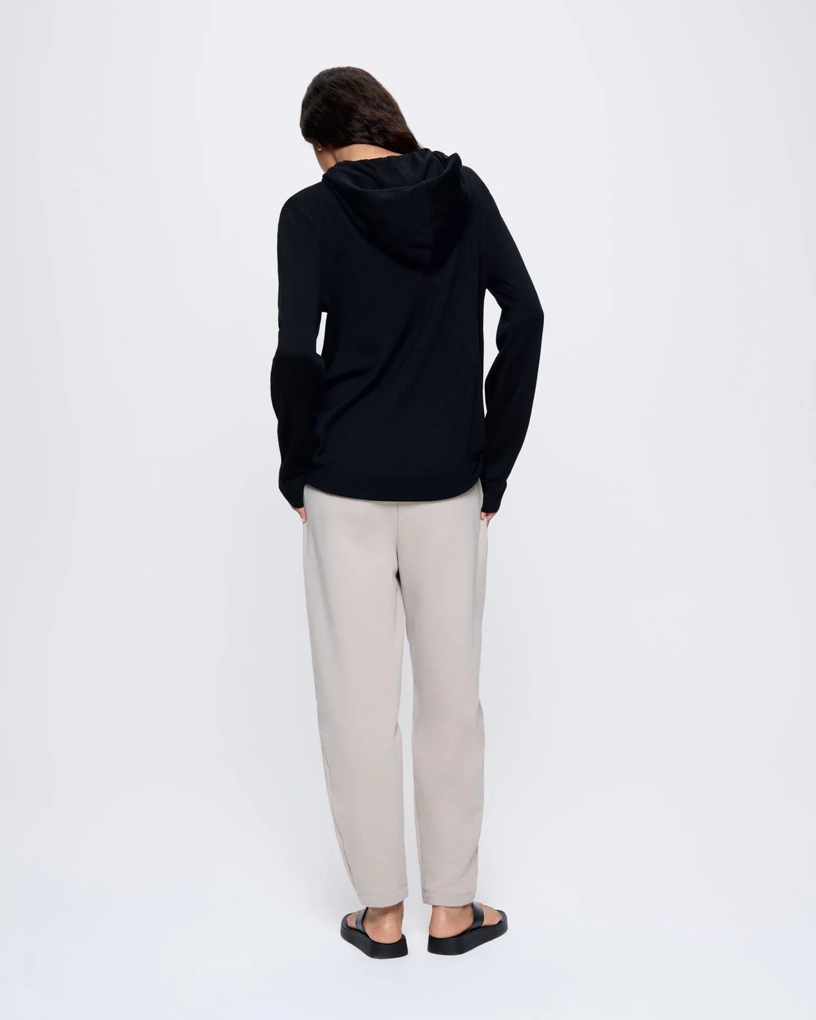 Archive Womens Regenerative Merino Wool Hoodie—black sold by Pangaia product image thumbnail 4
