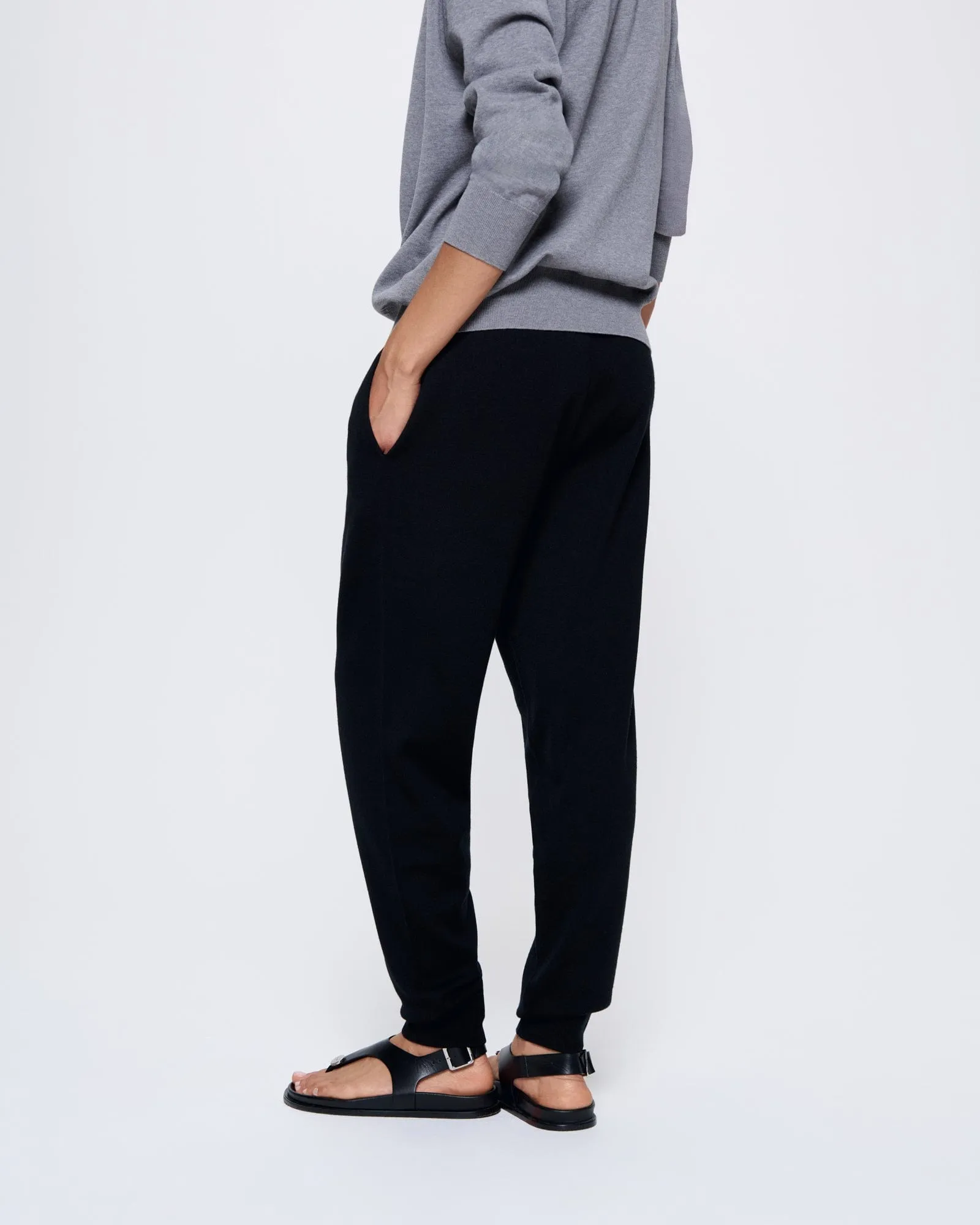Womens Regenerative Merino Wool Track Pants—black sold by Pangaia product image thumbnail 5