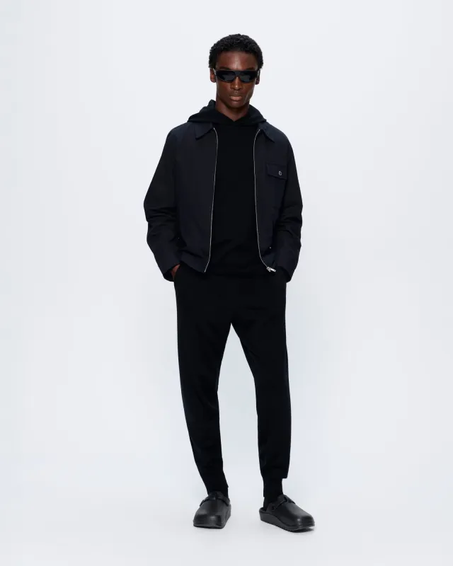 Mens Regenerative Merino Wool Track Pants—black sold by Pangaia