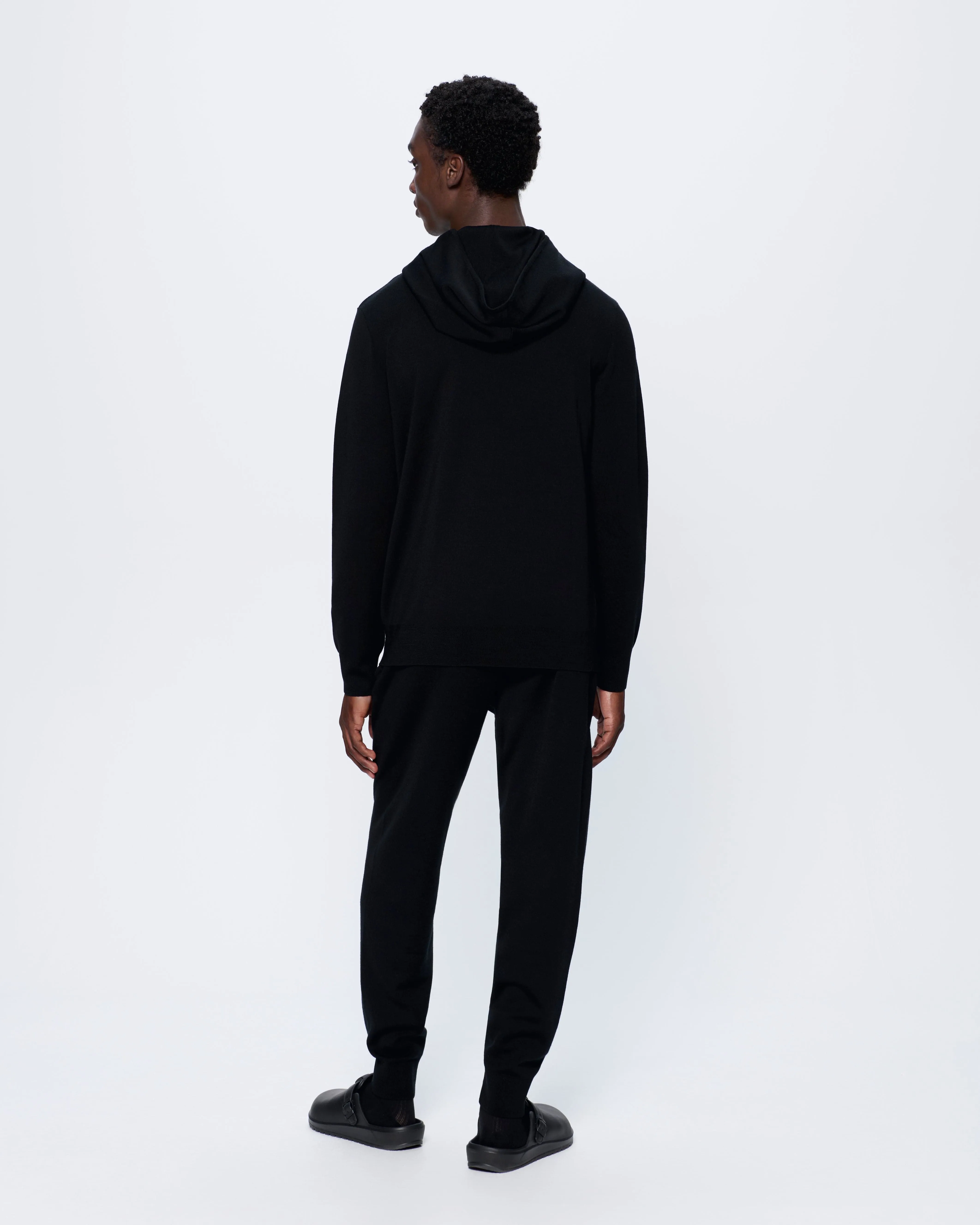 Mens Regenerative Merino Wool Track Pants—black sold by Pangaia product image thumbnail 5