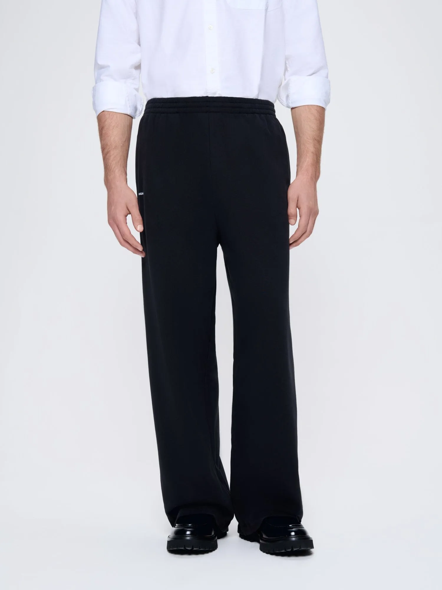 Mens 365 Midweight Straight Leg Track Pants—black sold by Pangaia product image thumbnail 3
