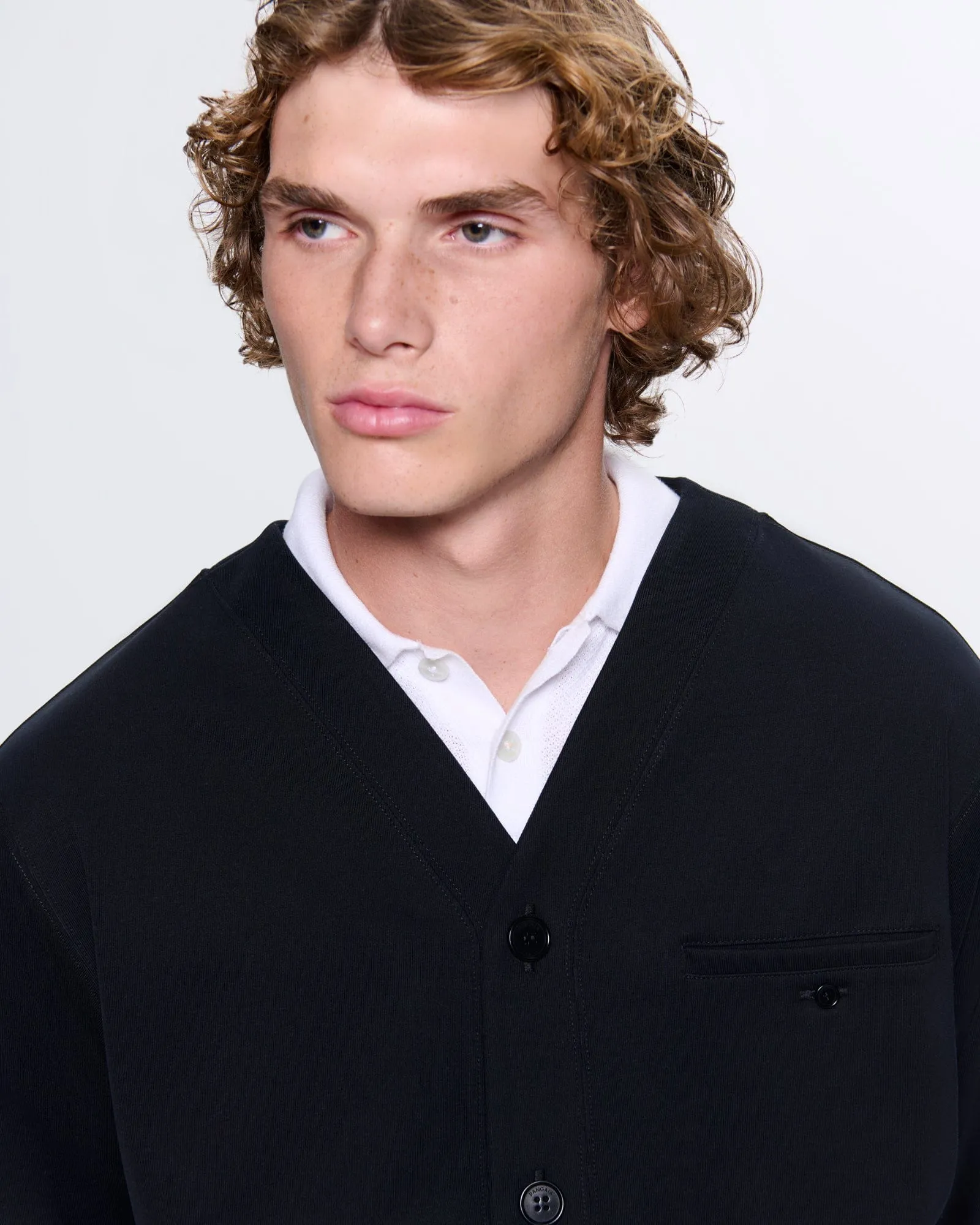 Mens DNA Double Jersey Liner Jacket—black sold by Pangaia product image thumbnail 4