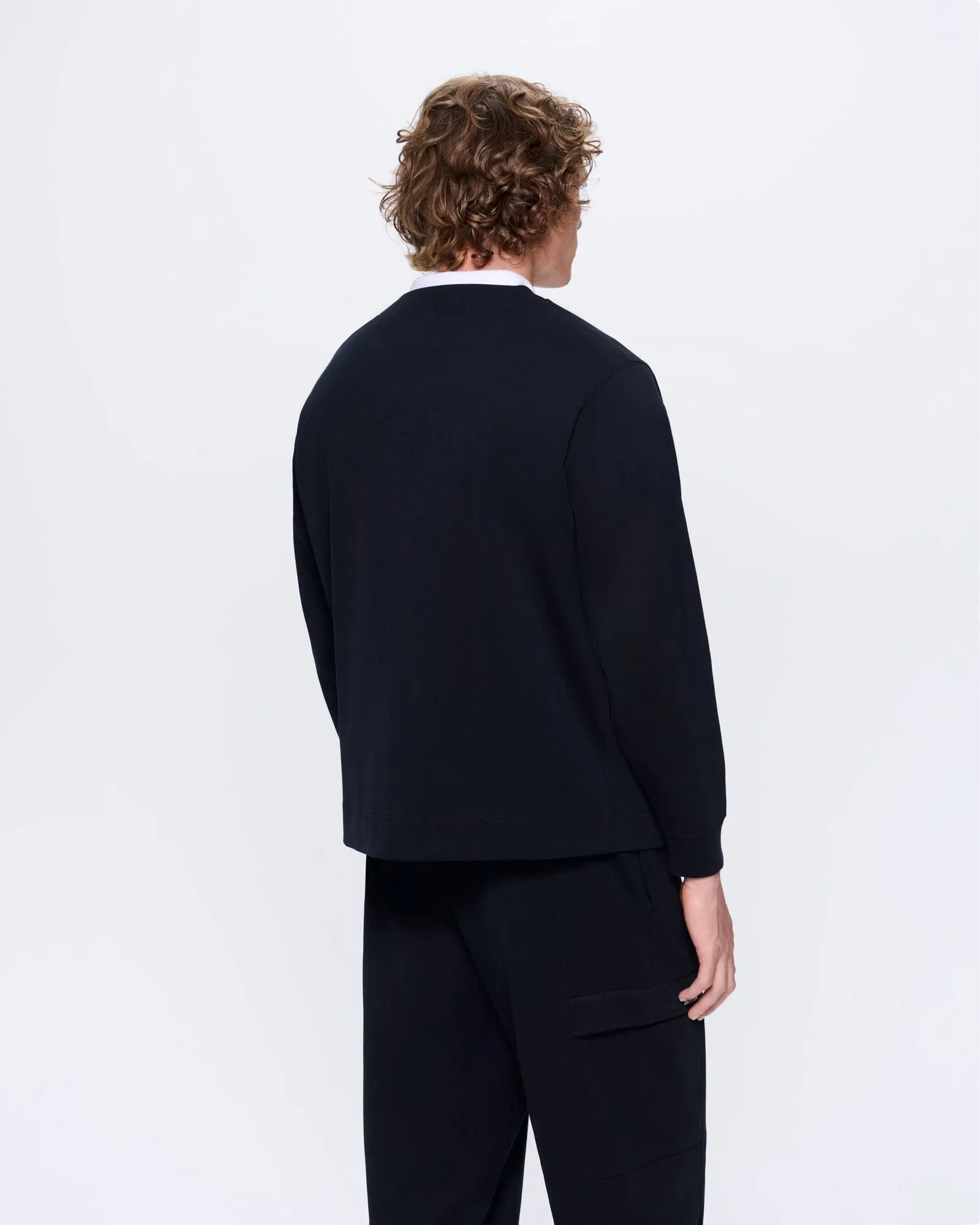 Mens DNA Double Jersey Liner Jacket—black sold by Pangaia product image thumbnail 5