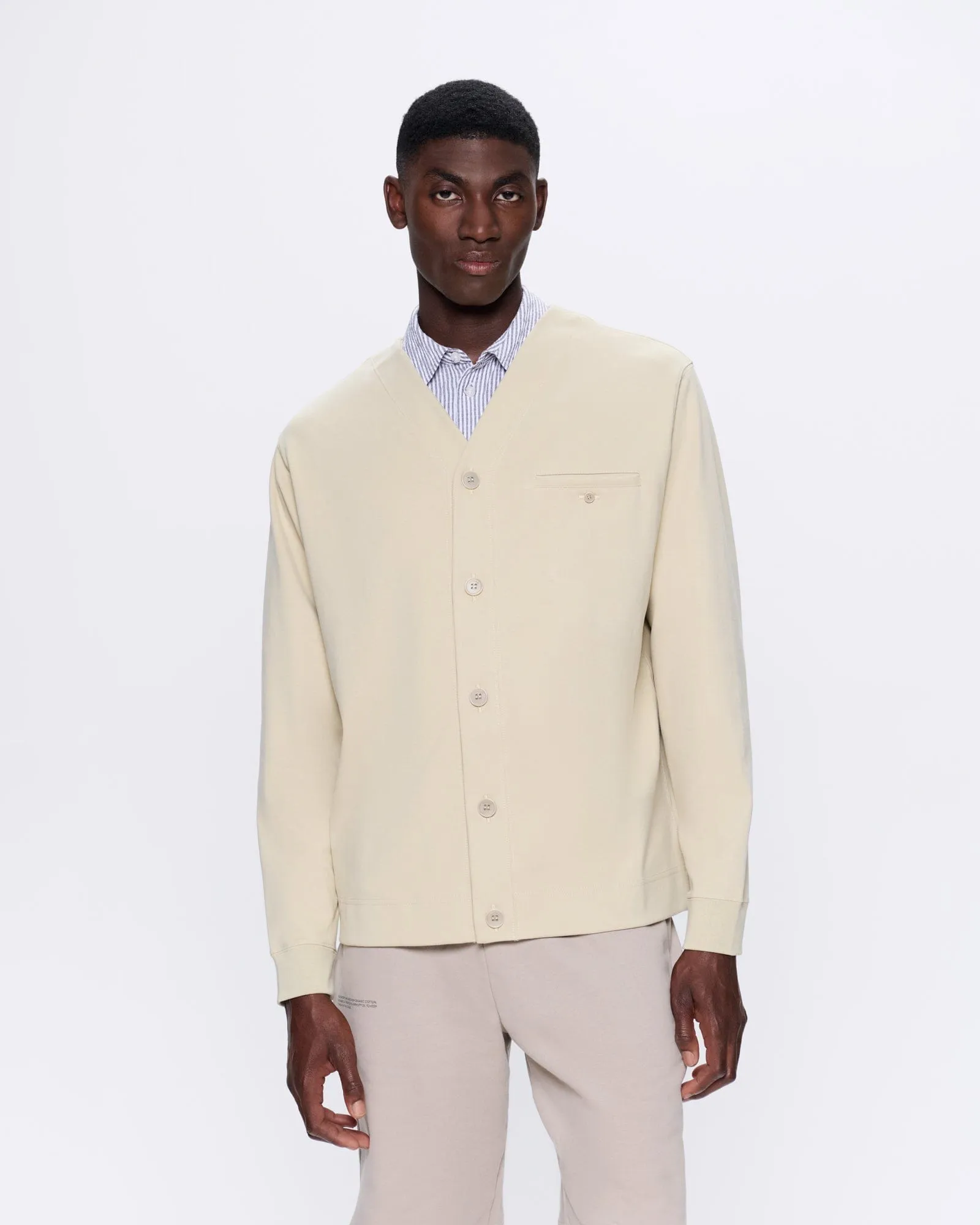 Mens DNA Double Jersey Liner Jacket—maitake beige sold by Pangaia product image thumbnail 3