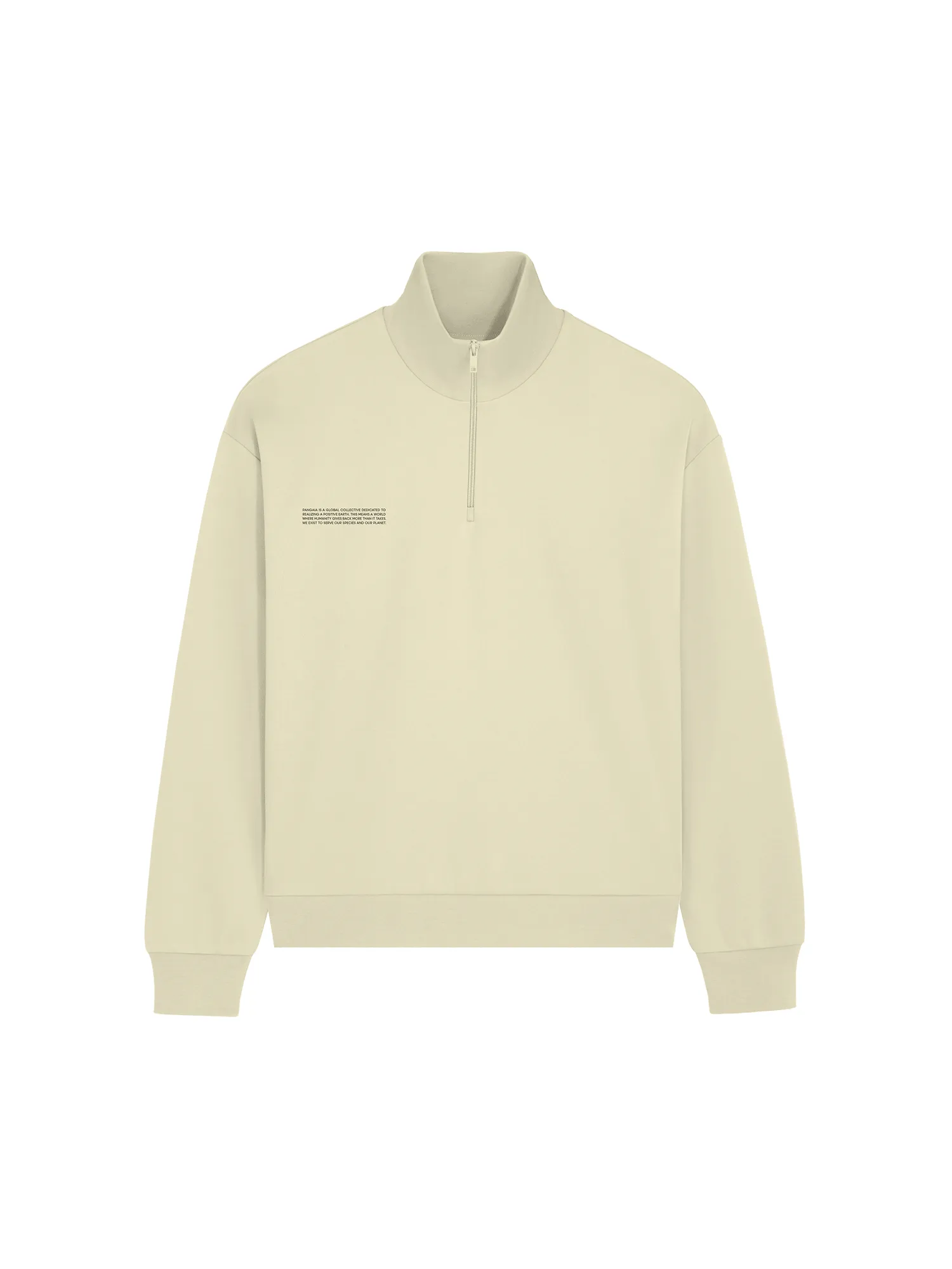 Mens DNA Double Jersey Half Zip Sweatshirt—maitake beige sold by Pangaia product image thumbnail 2