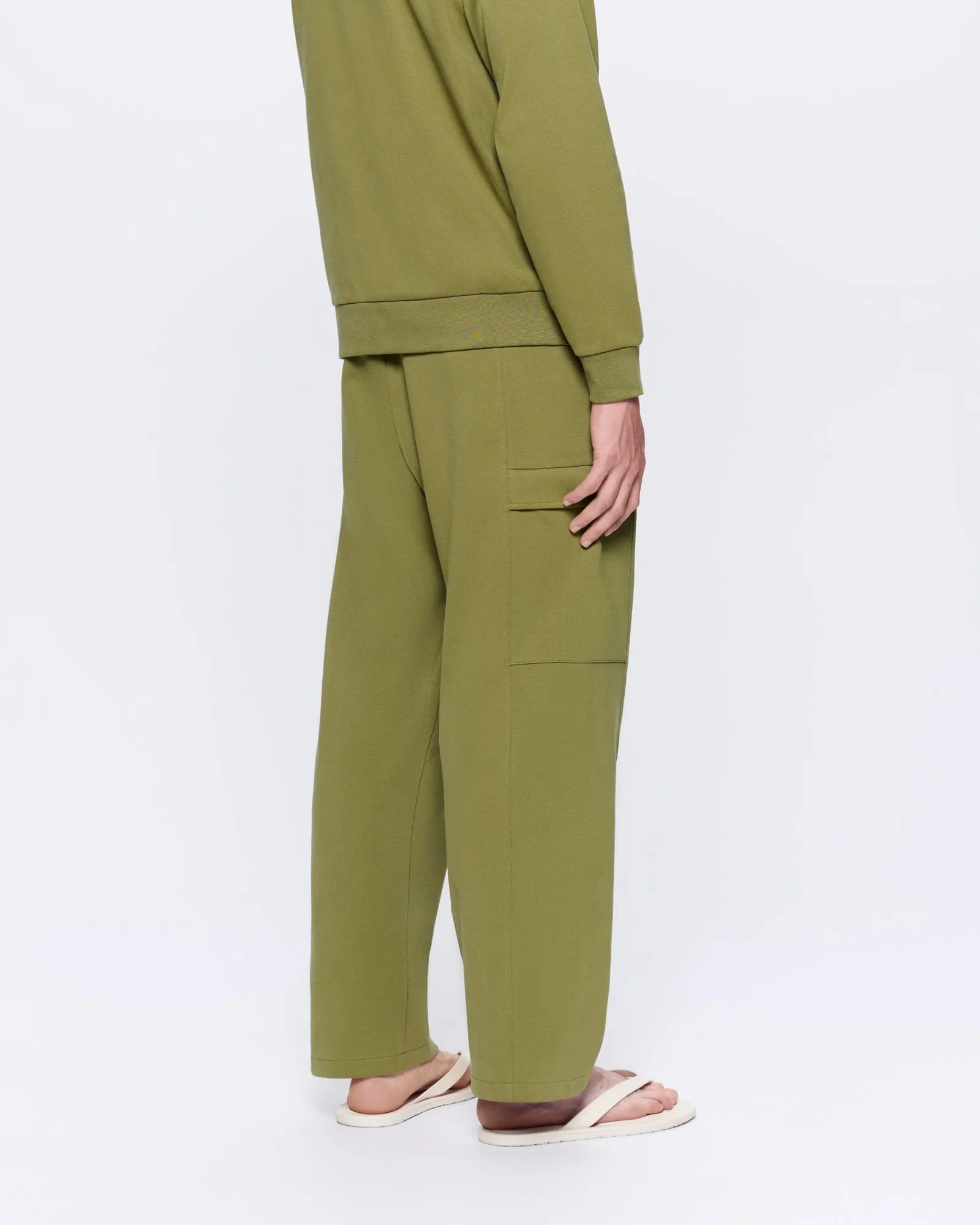 Mens DNA Double Jersey Cargo Trousers—highland green sold by Pangaia product image thumbnail 3