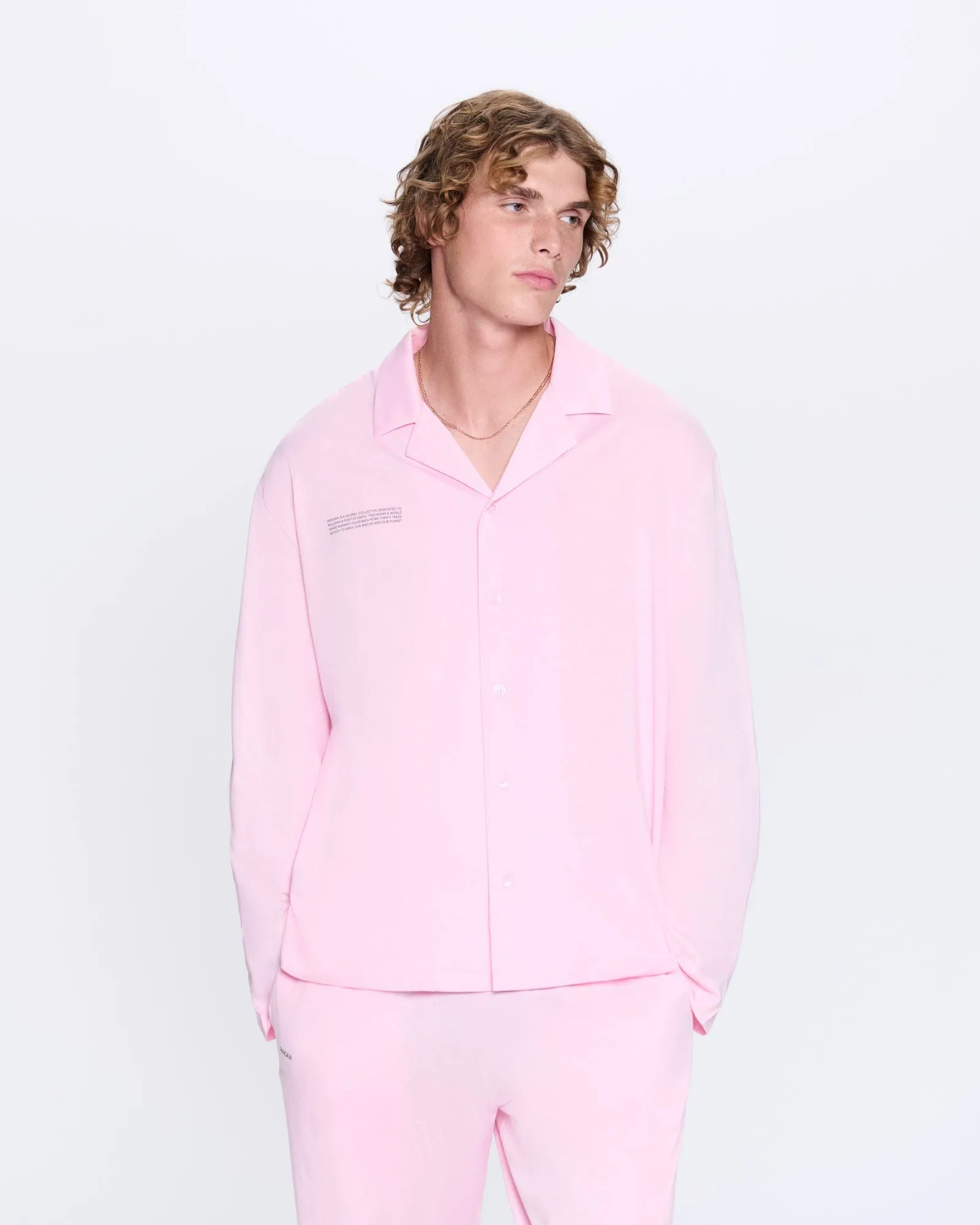 Mens 365 Lightweight Long Pyjama Set —magnolia pink sold by Pangaia product image thumbnail 3