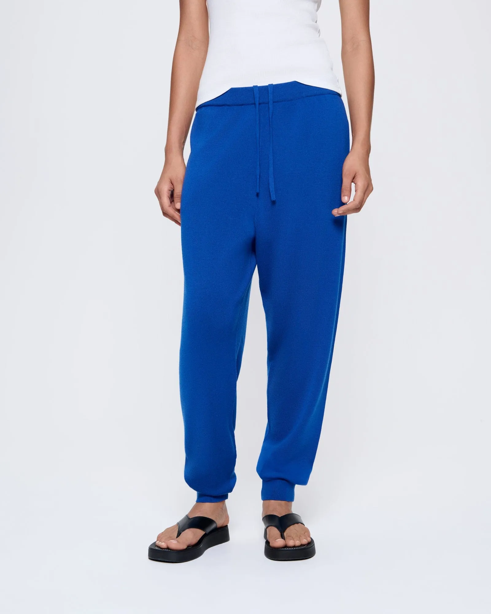 Womens Regenerative Merino Wool Track Pants—earth blue sold by Pangaia product image thumbnail 3