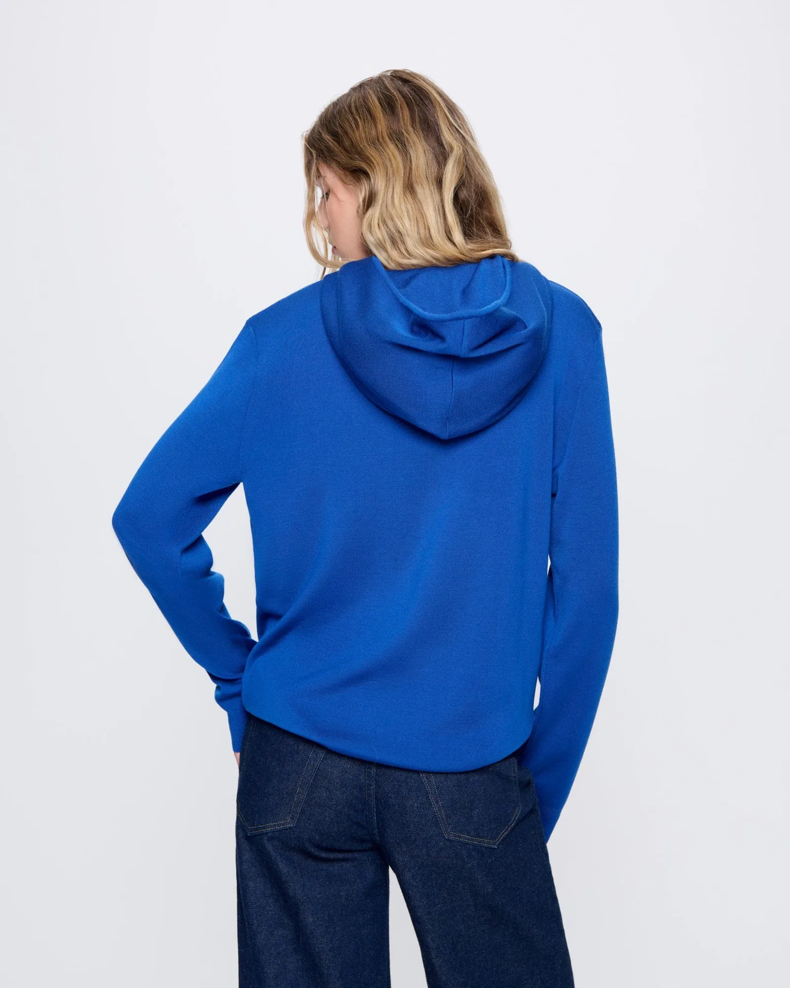 Womens Regenerative Merino Wool Hoodie—earth blue sold by Pangaia product image thumbnail 5