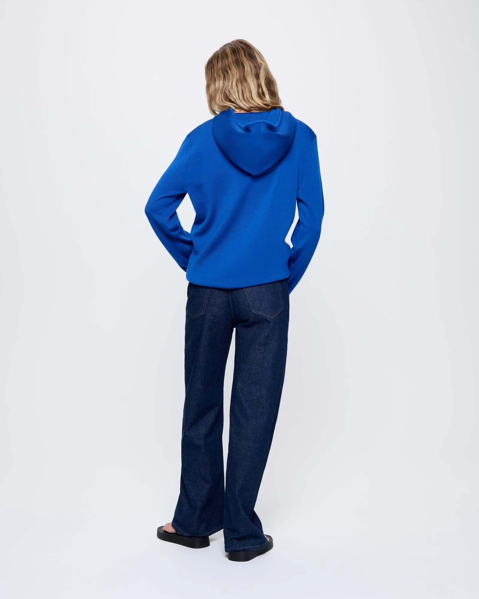 Womens Regenerative Merino Wool Hoodie—earth blue sold by Pangaia product image thumbnail 4
