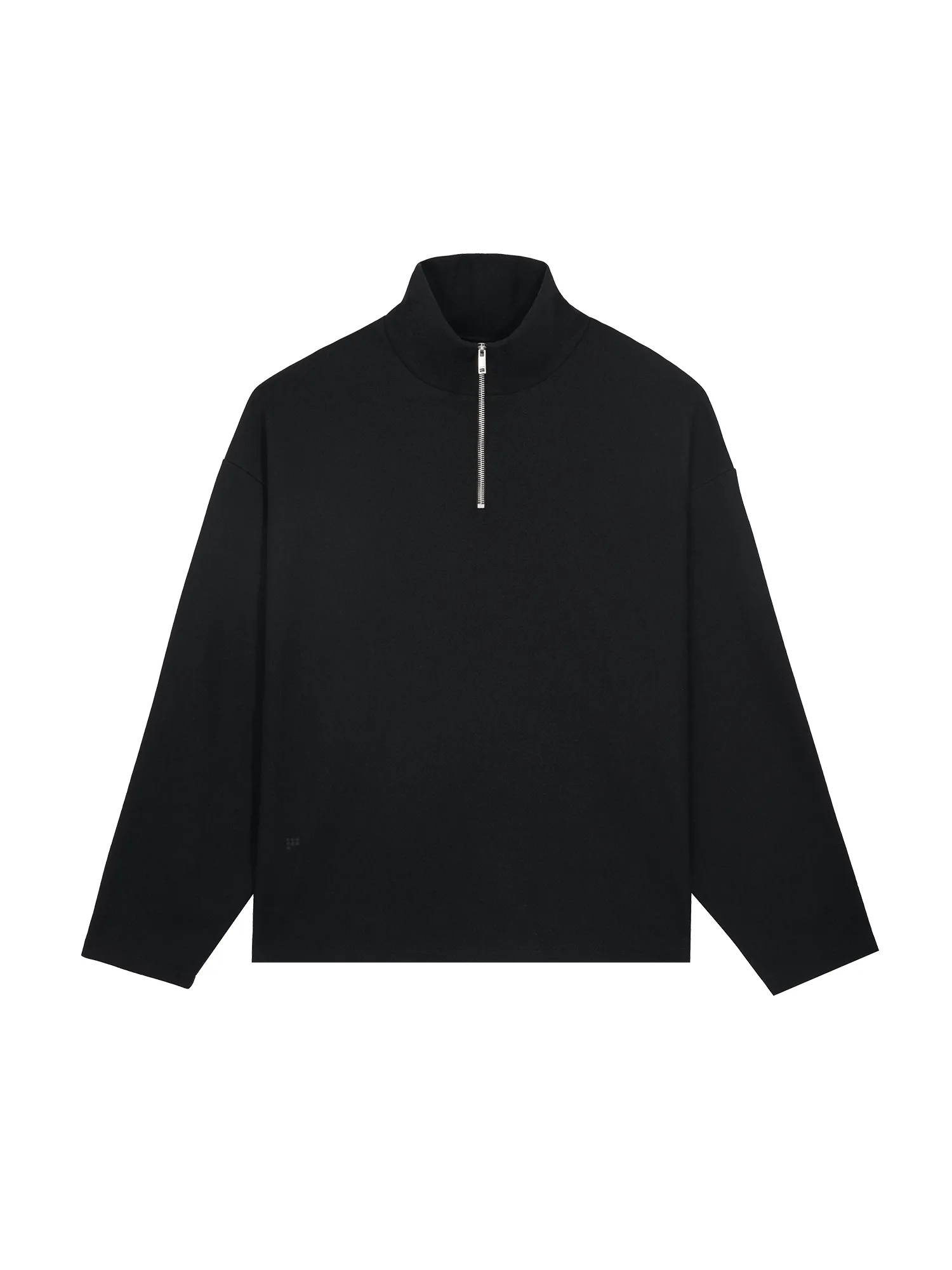 Men's Recycled Wool Jersey Half-Zip Sweater—black sold by Pangaia product image thumbnail 2