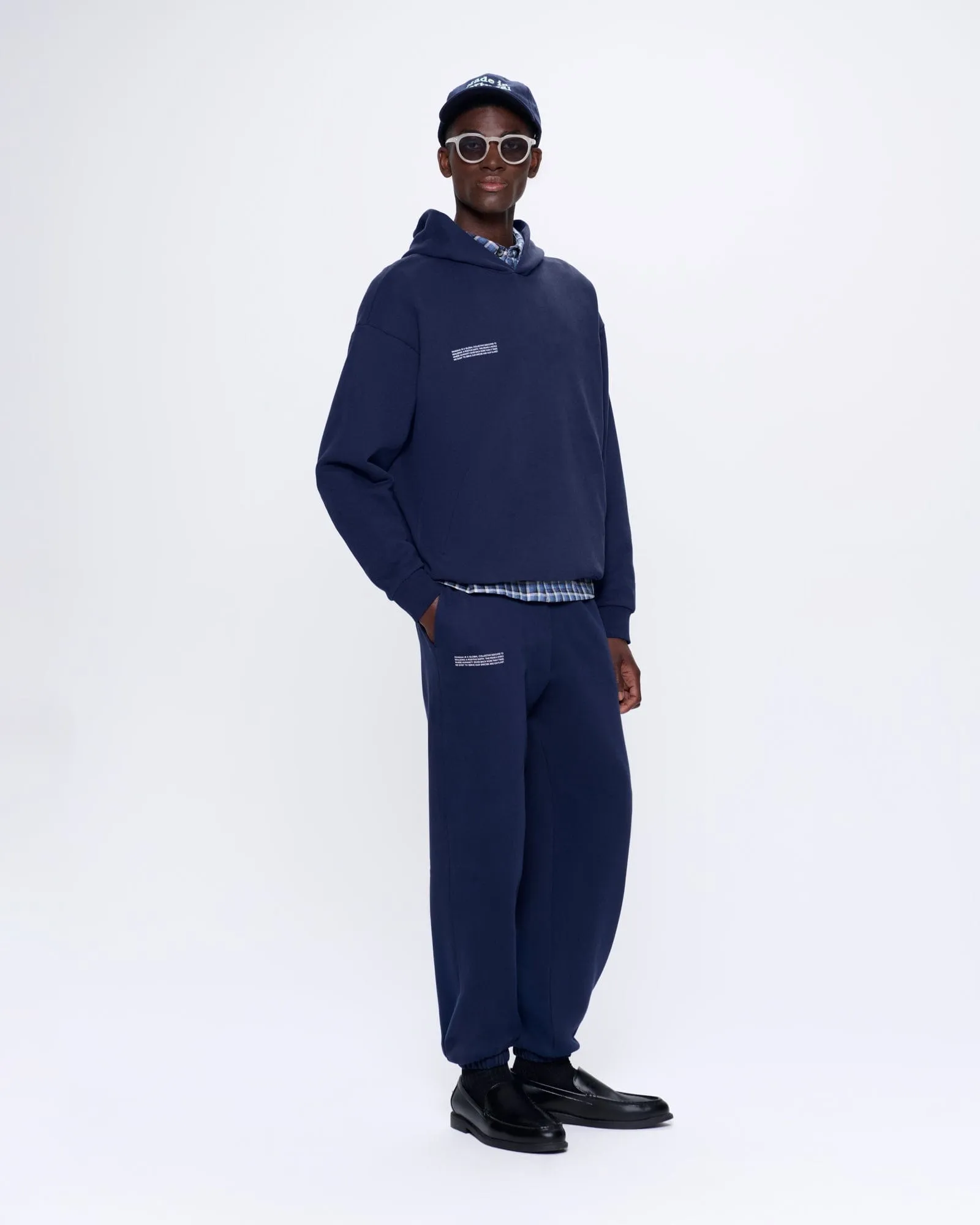 Mens 365 Midweight Track Pants—navy sold by Pangaia