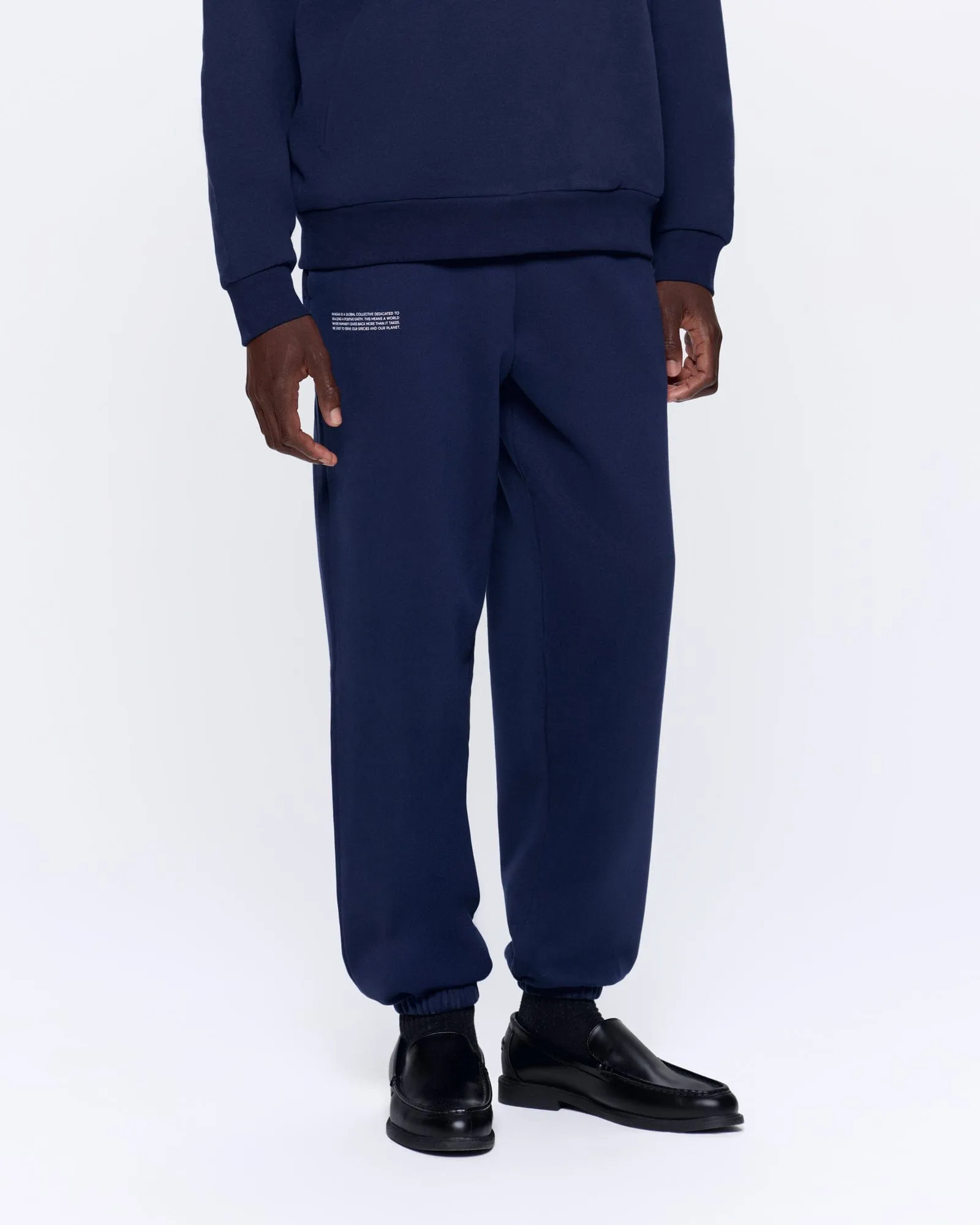 Mens 365 Midweight Track Pants—navy sold by Pangaia product image thumbnail 3
