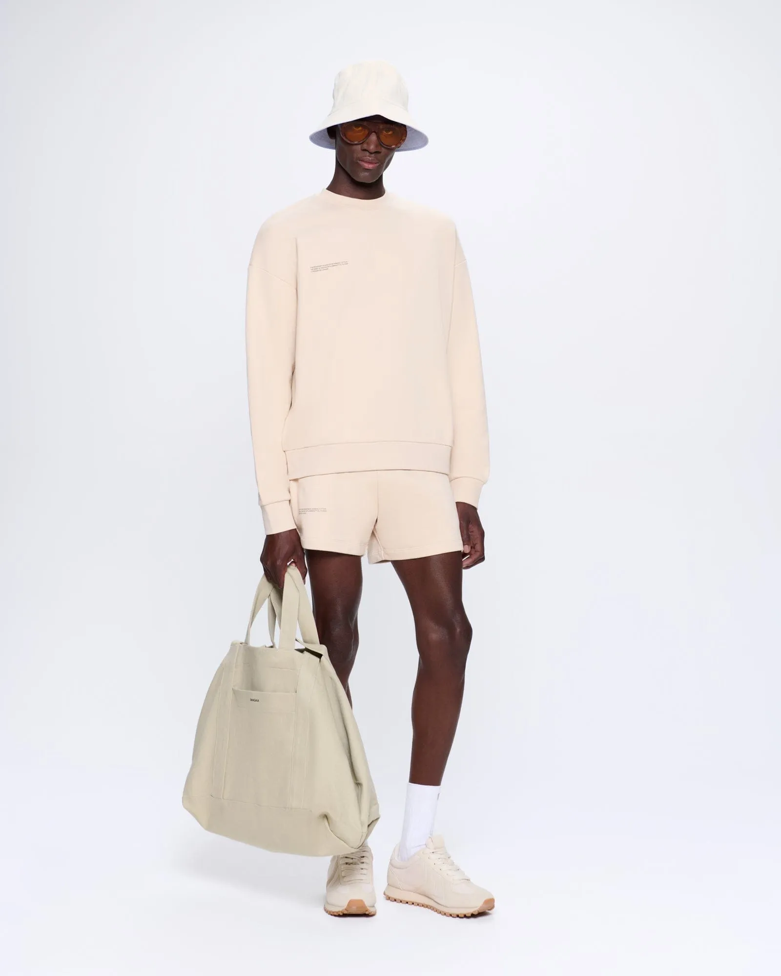 Mens 365 Midweight Shorts—sand sold by Pangaia