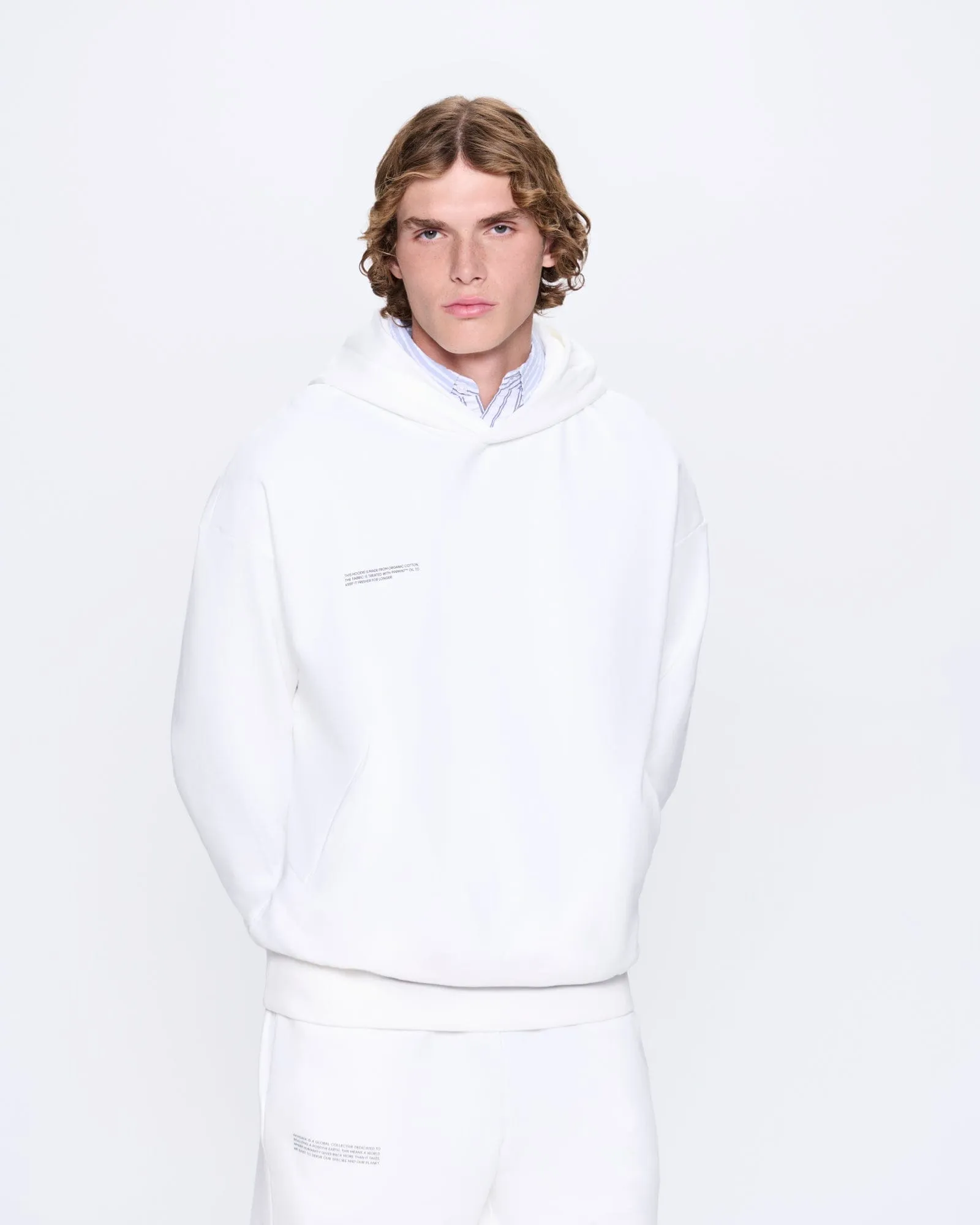 Mens 365 Midweight Hoodie—off-white sold by Pangaia